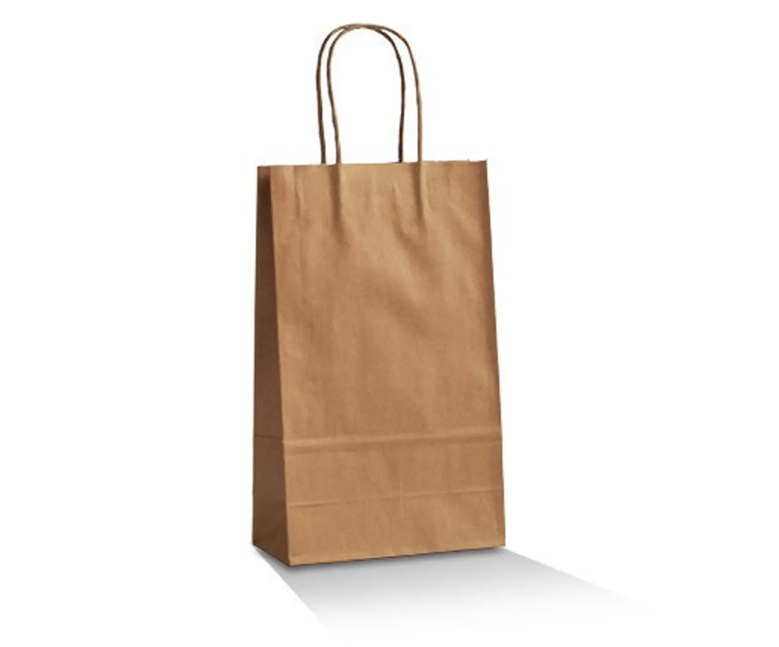 Pac Trading BCB-T-S Brown Kraft Bag - Small 265 x 160 x 80mm CARTON