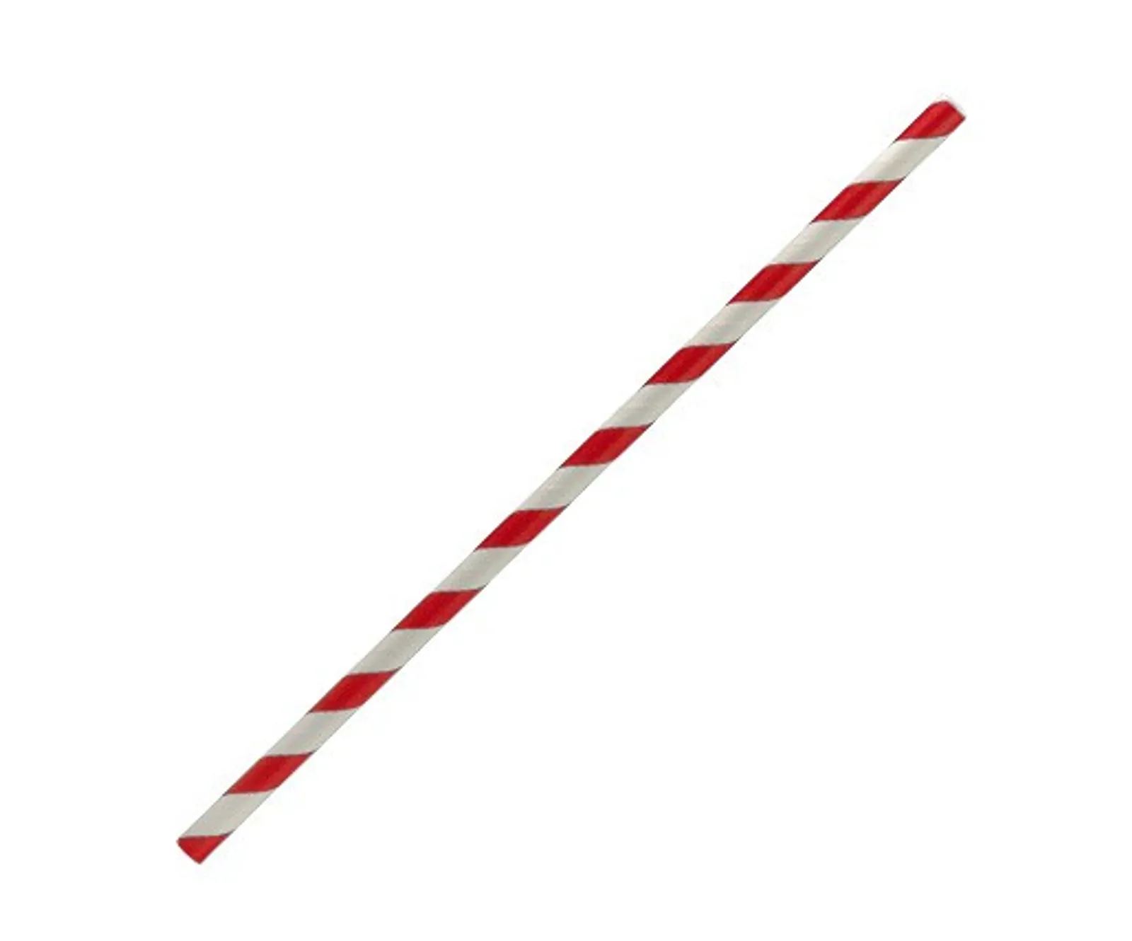 Pac Trading PSR RED Paper Straw Regular - Red Stripe 6 x 197mm CARTON