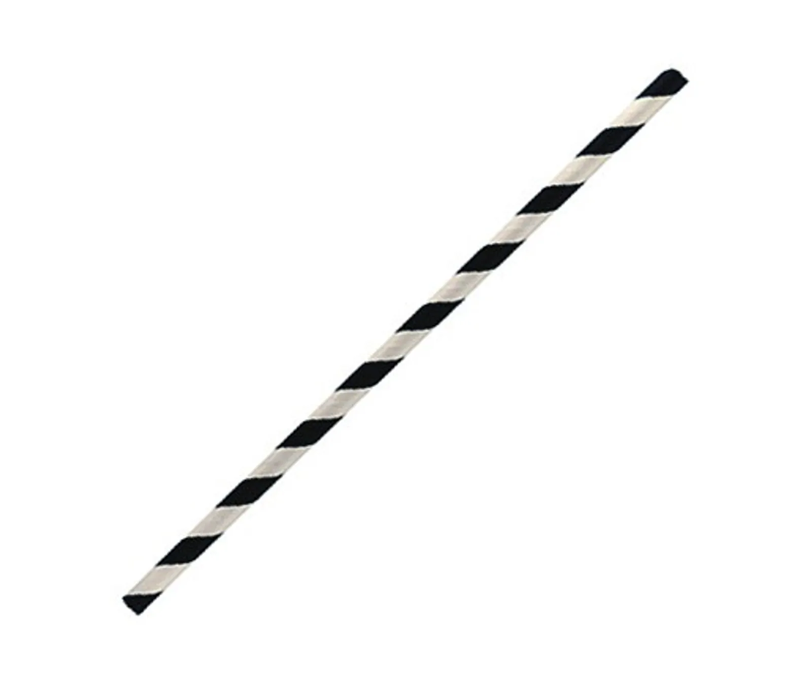 Pac Trading PSR BLACK Paper Straw Regular - Black Stripe 6 x 197mm CARTON