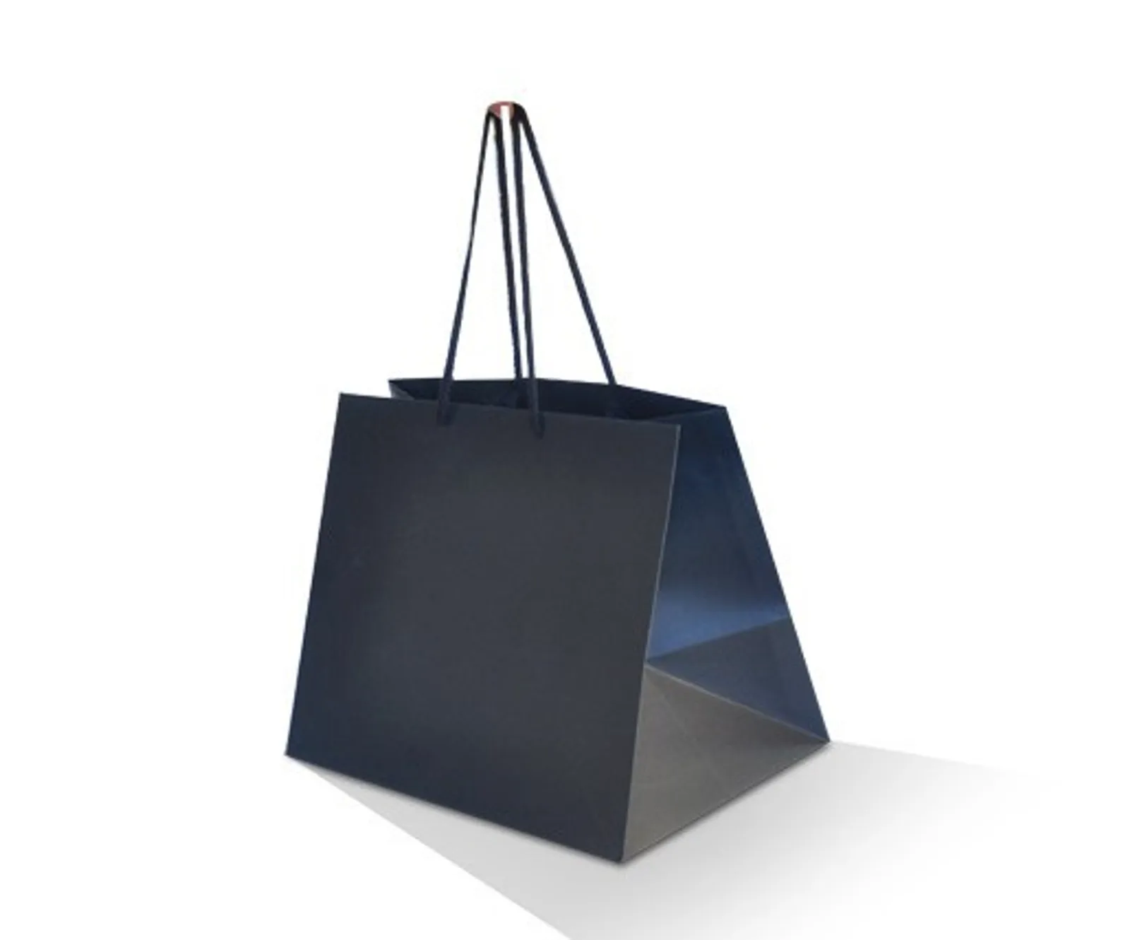 Pac Trading BB-R-T Deluxe Black Paper Bag / TAKEAWAY 280 x 340 x 230mm CARTON