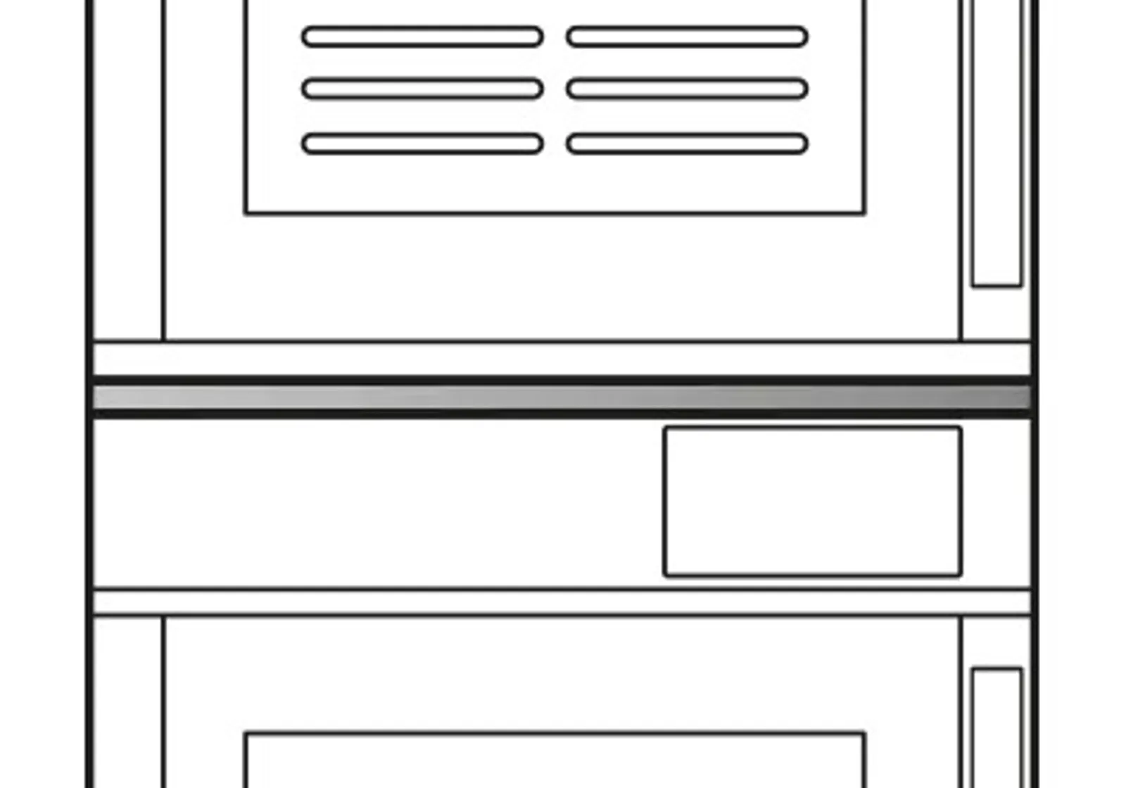 Unox XEEQC-0013-E - Oven stacking kit for 1 SPEED-X + EVEREO XEEC-1013-EPR/EPL (lower)
