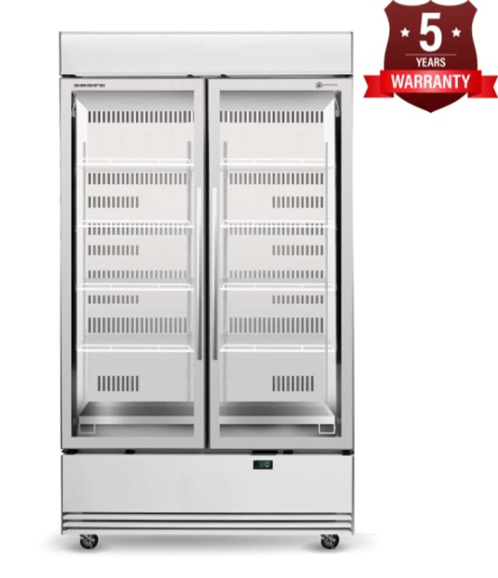 SKOPE SKB1200N-AC - 2 Glass Door Display or Storage Fridge, Lit Sign