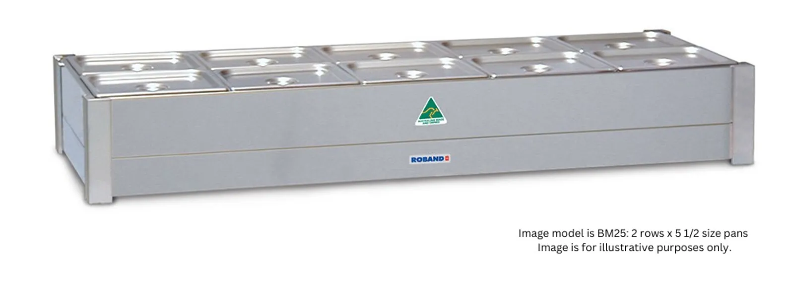 Roband BM23A - Hot Bain Marie, 2 rows x 3 1/2 GN, pans & lids included