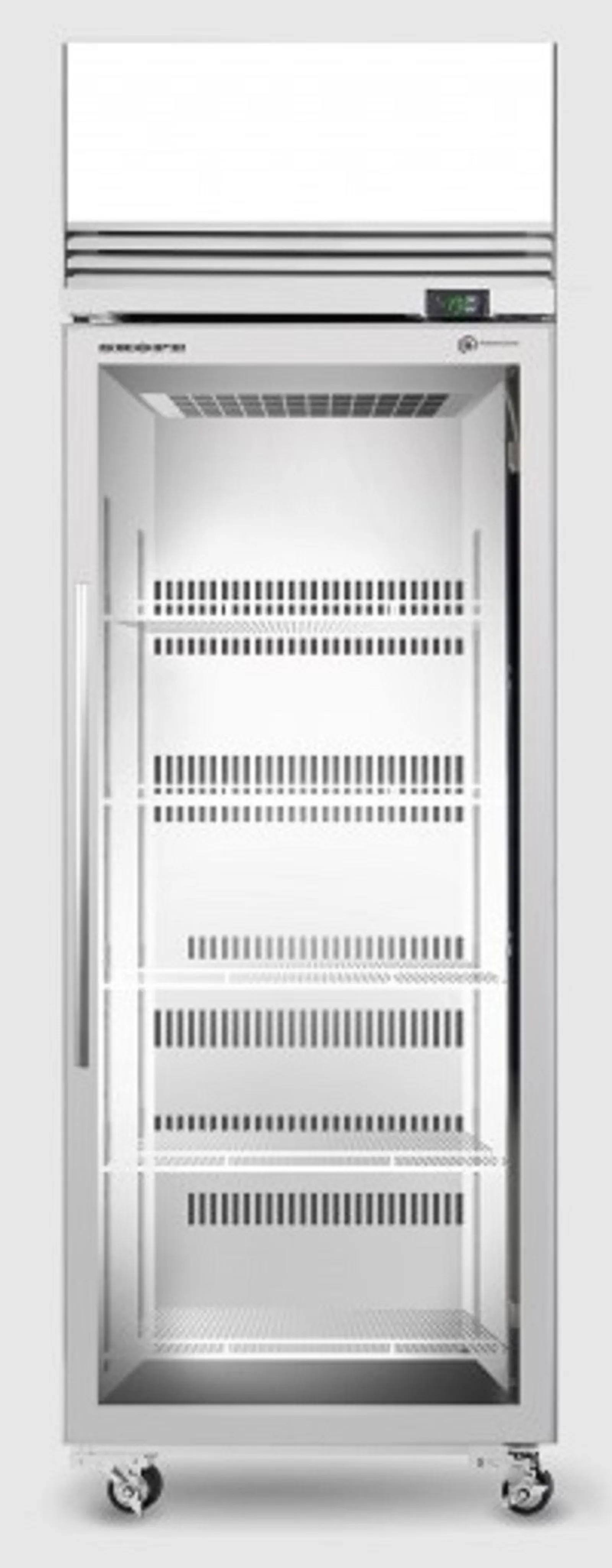 SKOPE ActiveCore TMF650N-AC Glass Door Display Freezer, Lit Sign