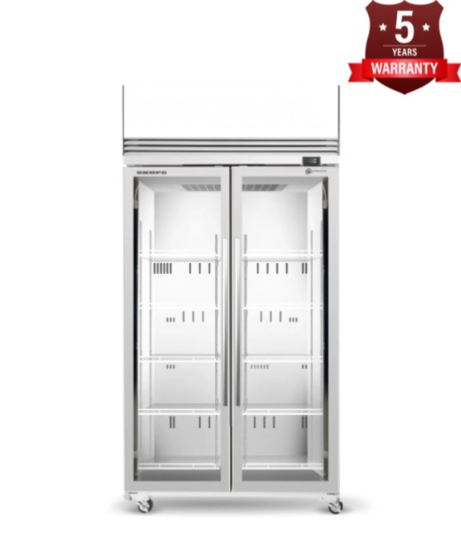 SKOPE ActiveCore TMF1000N-AC 2 Glass Door Display Freezer, Lit Sign