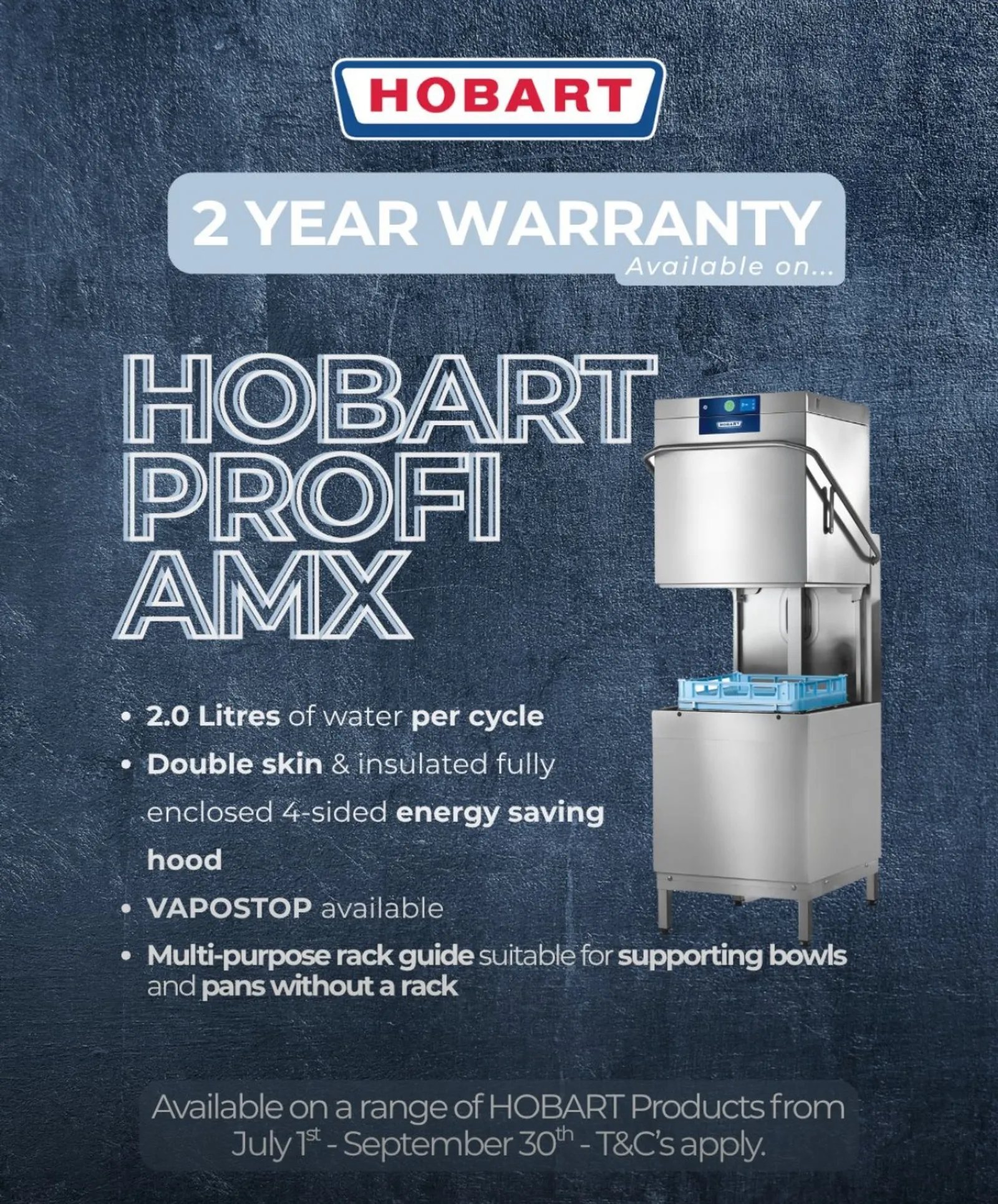 Hobart Ecomax Plus H615 - Hood-Type Dishwasher