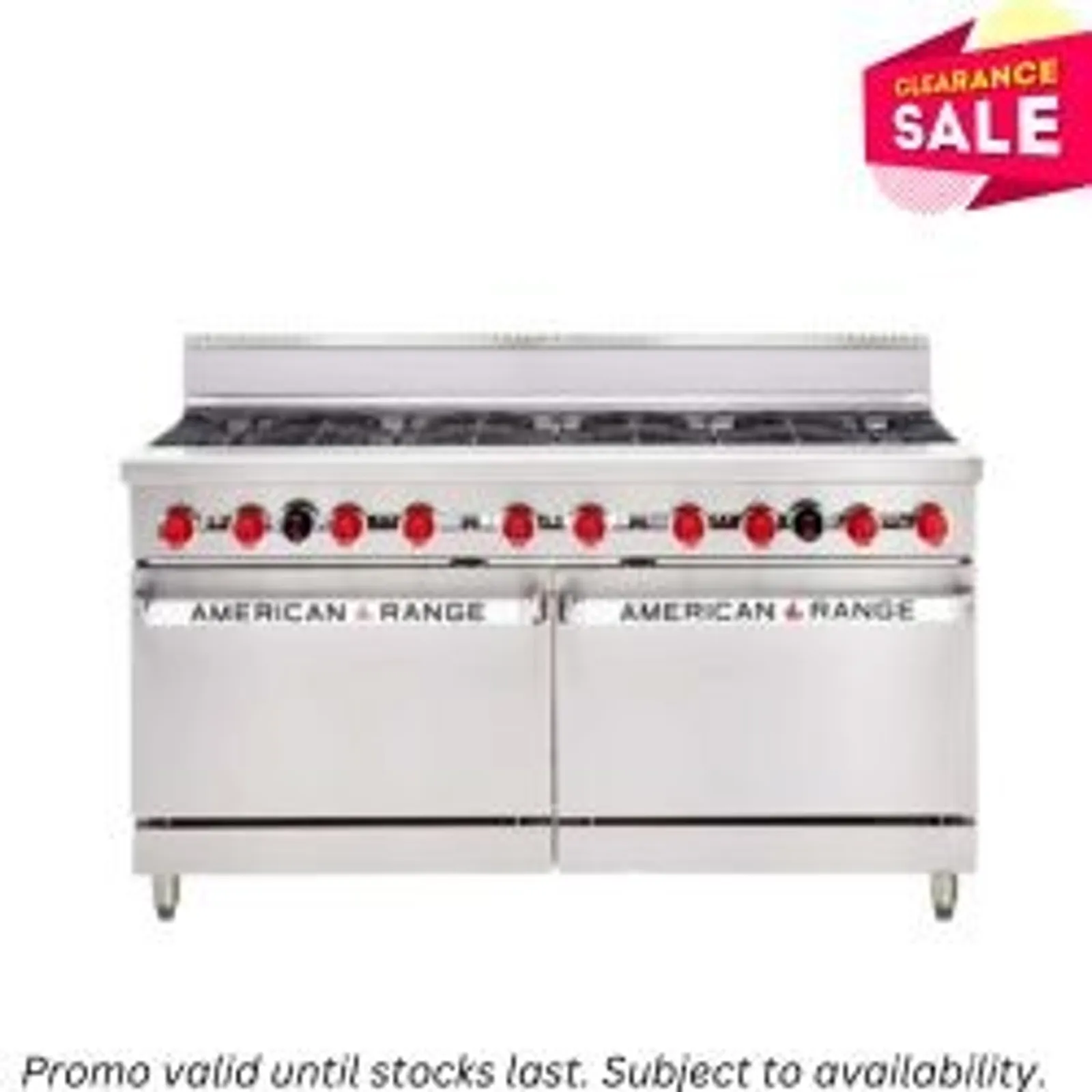 American Range AAR.10B.N -  60" 10 Burner Oven Range, Natural Gas - Clearance