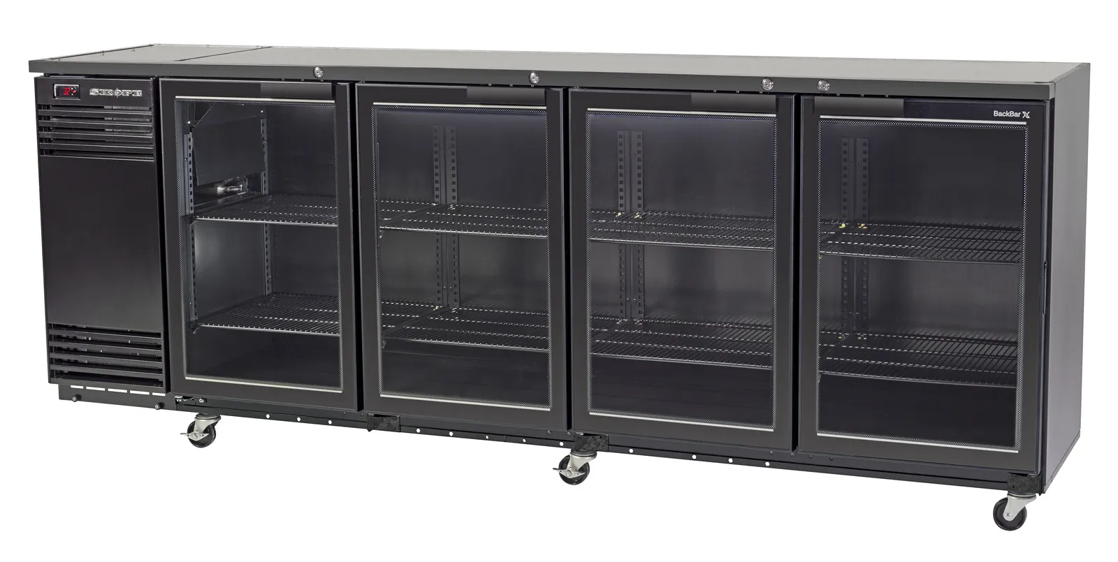 4 Glass Door Under Bench Fridge