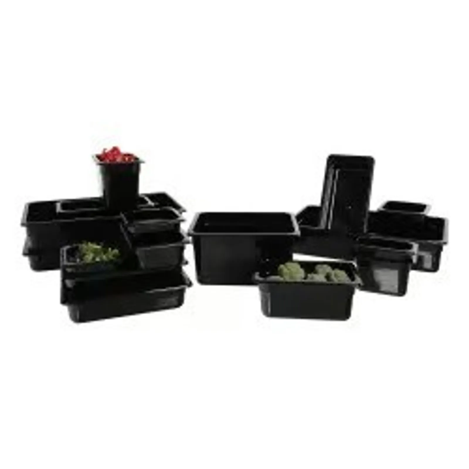 GN Black Food Pans PC