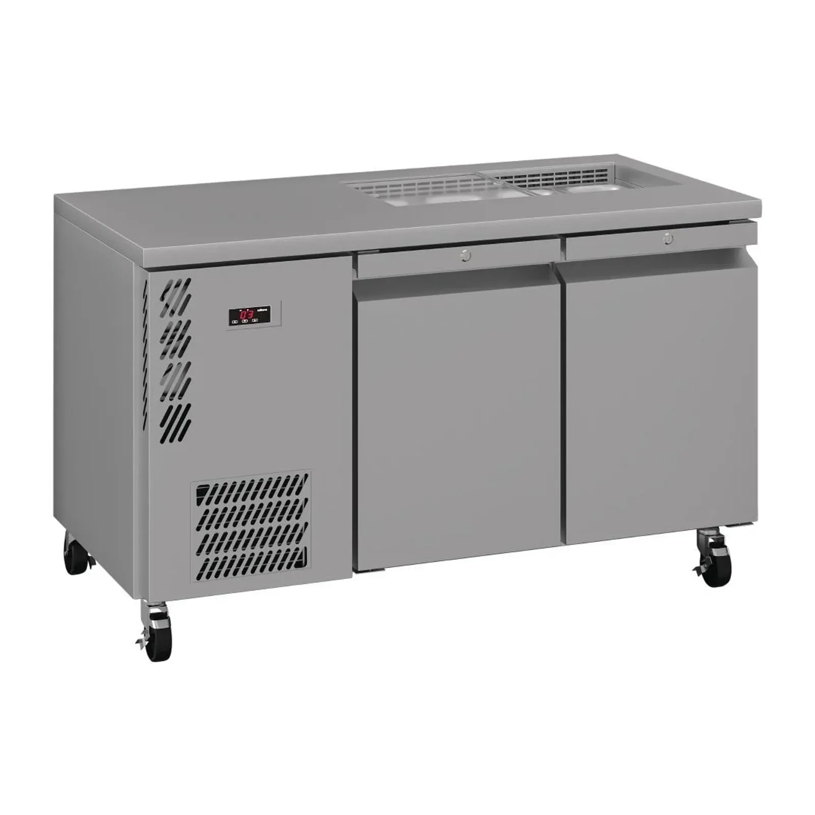 Williams HO2USSBA Opal BA - 2 Solid Door Counter Fridge, Blown Airwell