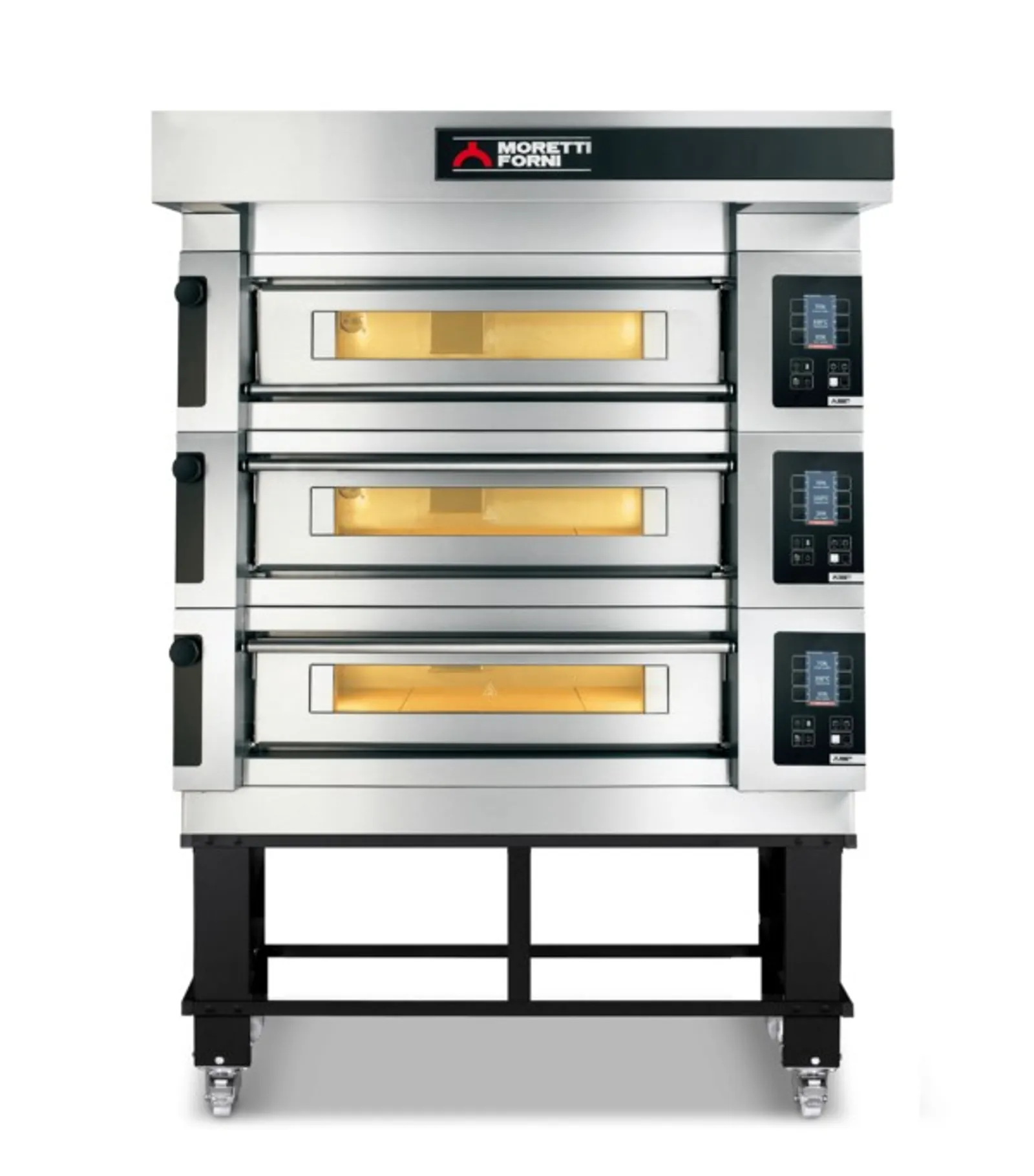 Moretti Forni COMP-S100E-3-S Serie S Triple Deck Oven on Stand