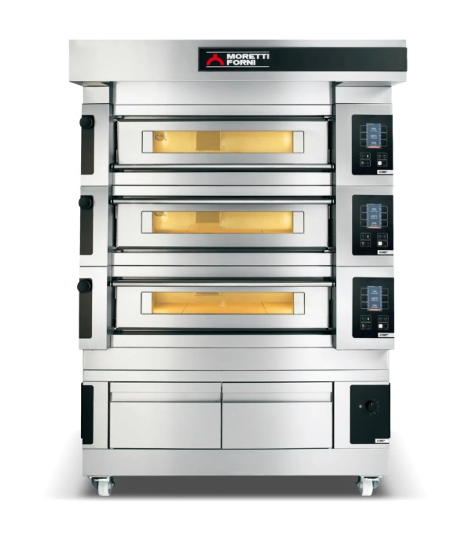 Moretti Forni S120E-3-L Serie S Triple Deck Oven on Prover