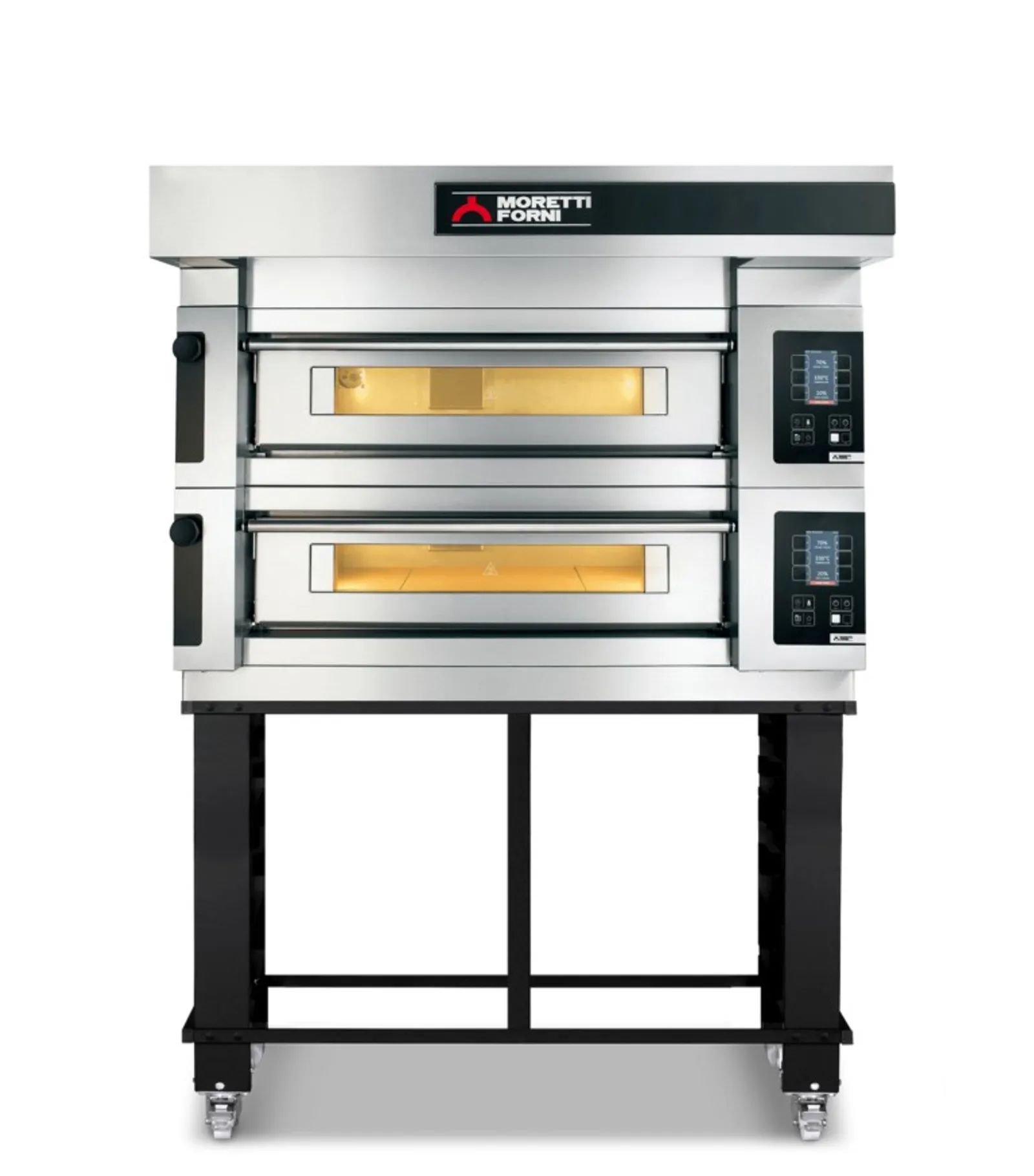 Moretti Forni S120E/2A/S Double Deck Baking Oven on Stand