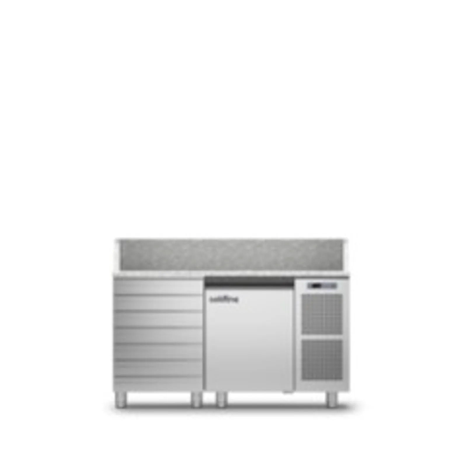 Coldline TZ09/1MC - 1 Door 7 Drawers Prep Bench - With Top