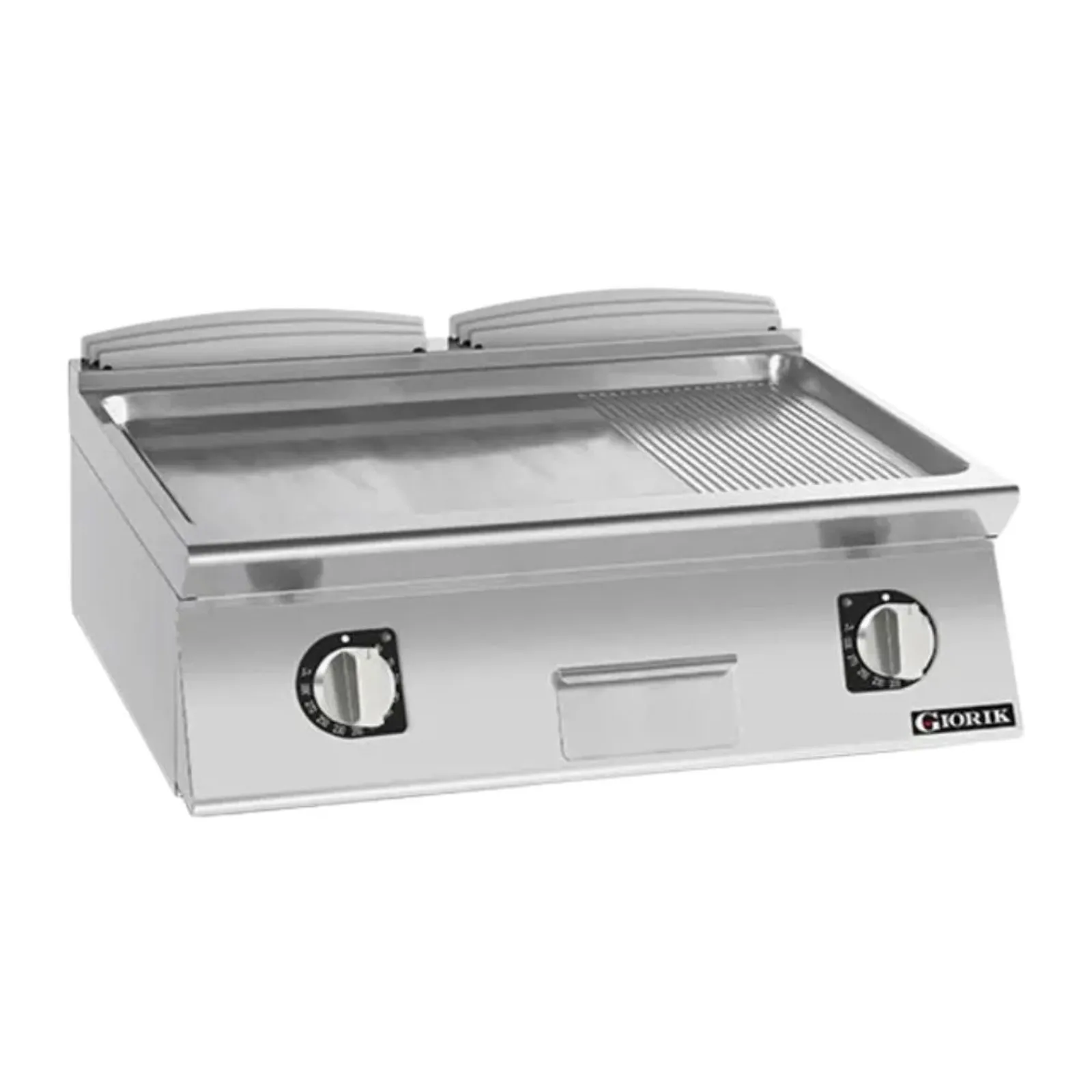Giorik FME741TCRXT 700 Series - Electric Frytop - 800mm Smooth/Ribbed Satin Chrome Plate