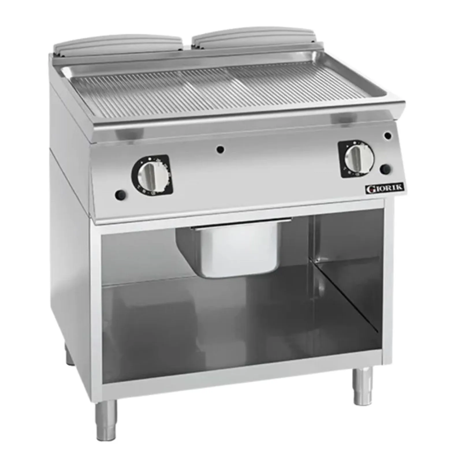 Giorik FRE941GFT 900 Series - Electric Frytop on Open Base - 800mm Ribbed Mild Steel Plate