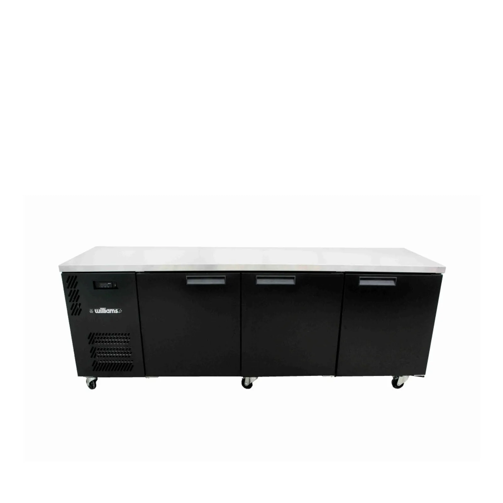Williams HB3USBHC Boronia - 3 Solid Door Undercounter Fridge, Black