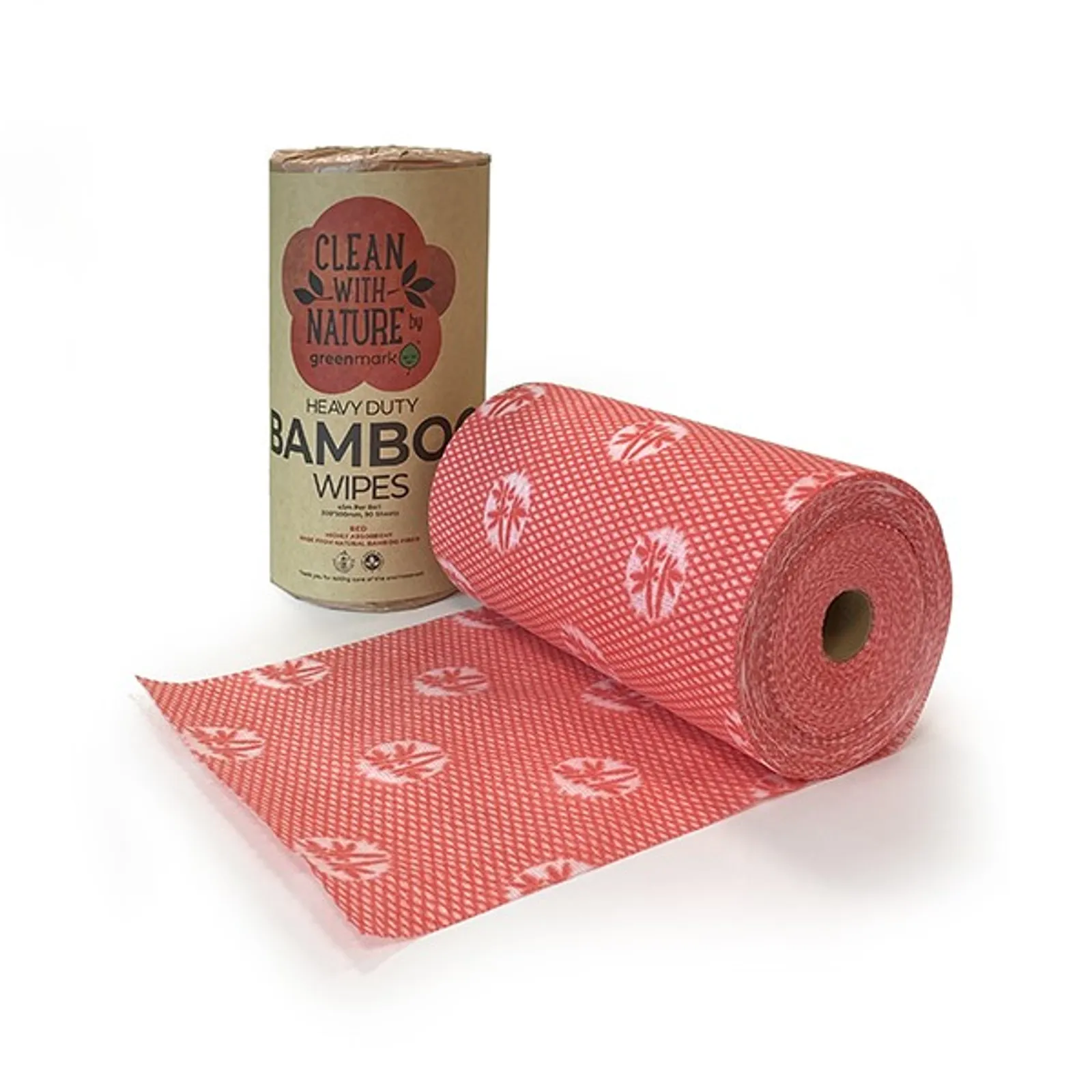 PAC Trading BWRED - Heavy Duty Bamboo Wipes Red 6 rolls/ctn