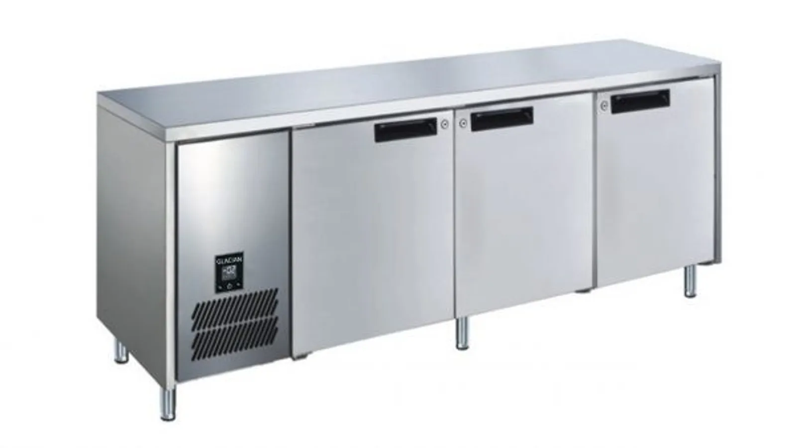 Glacian BCS61885 - 3 Door Slimline Steel Fridge