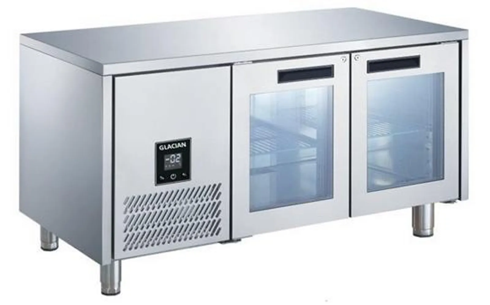 Glacian BCG71815 - 2 Door Glass Underbar Fridge
