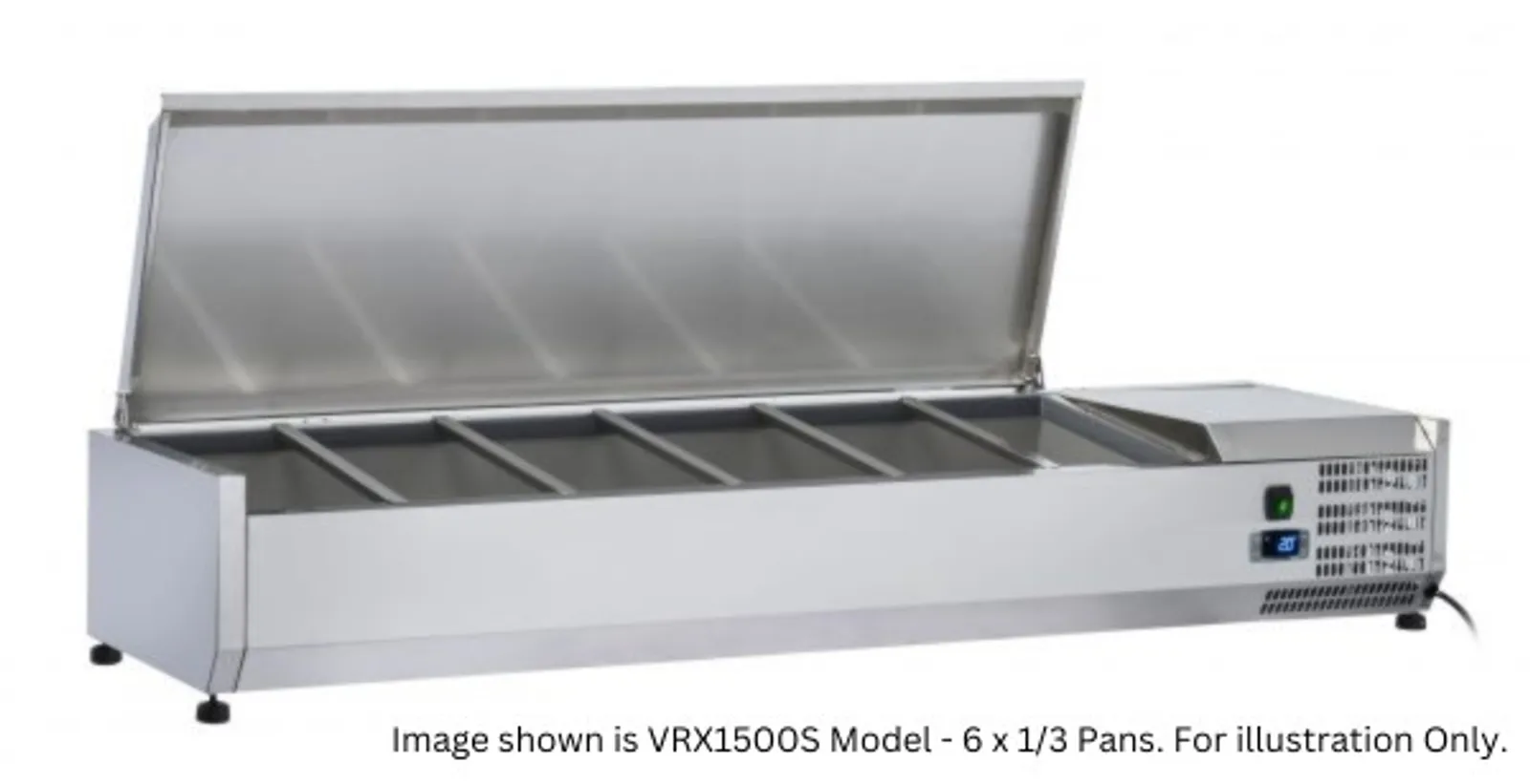 Anvil VRX1200S - Refrigerated Ingredient Unit with Stainless Steel Lid