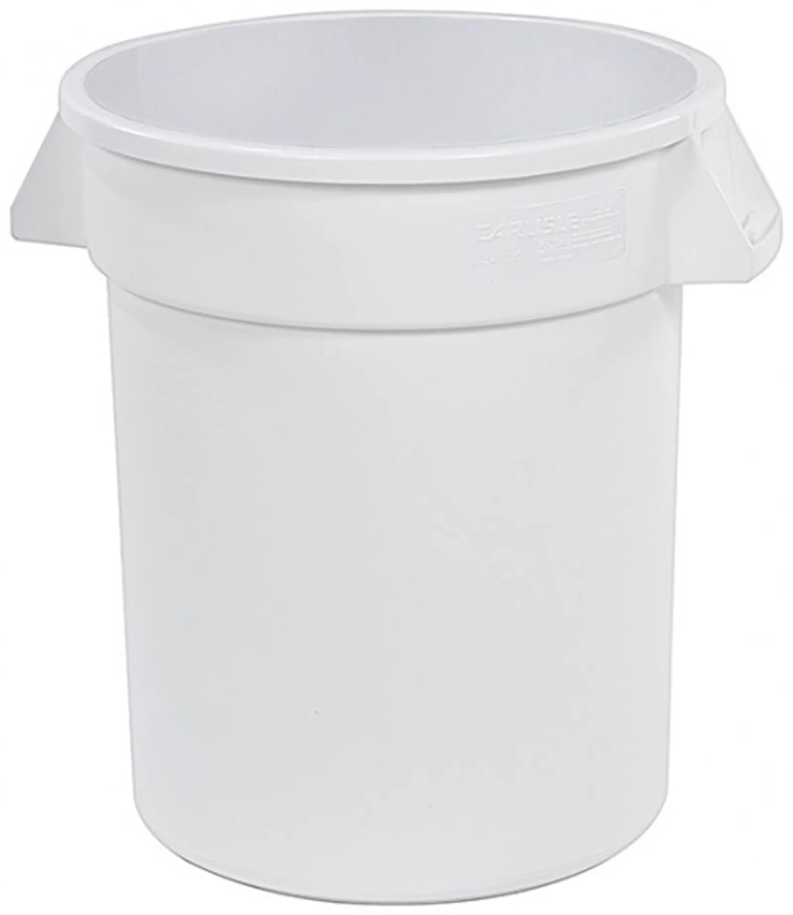 Carlisle 34102002 - Bronco White Round Food Bin w/ Handles - 75L Capacity