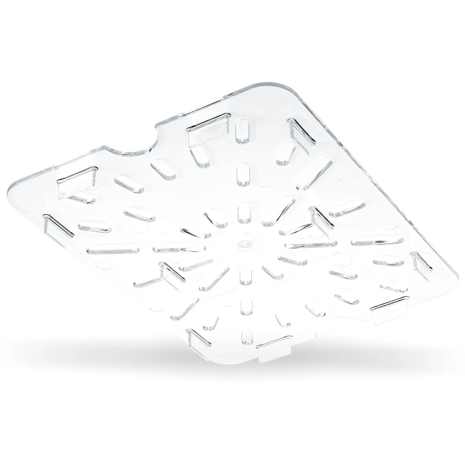 Carlisle 1023507 - StorPlus Polycarbonate Food Pan Drain Grate 1/2 Size, 15mm Deep - Clear