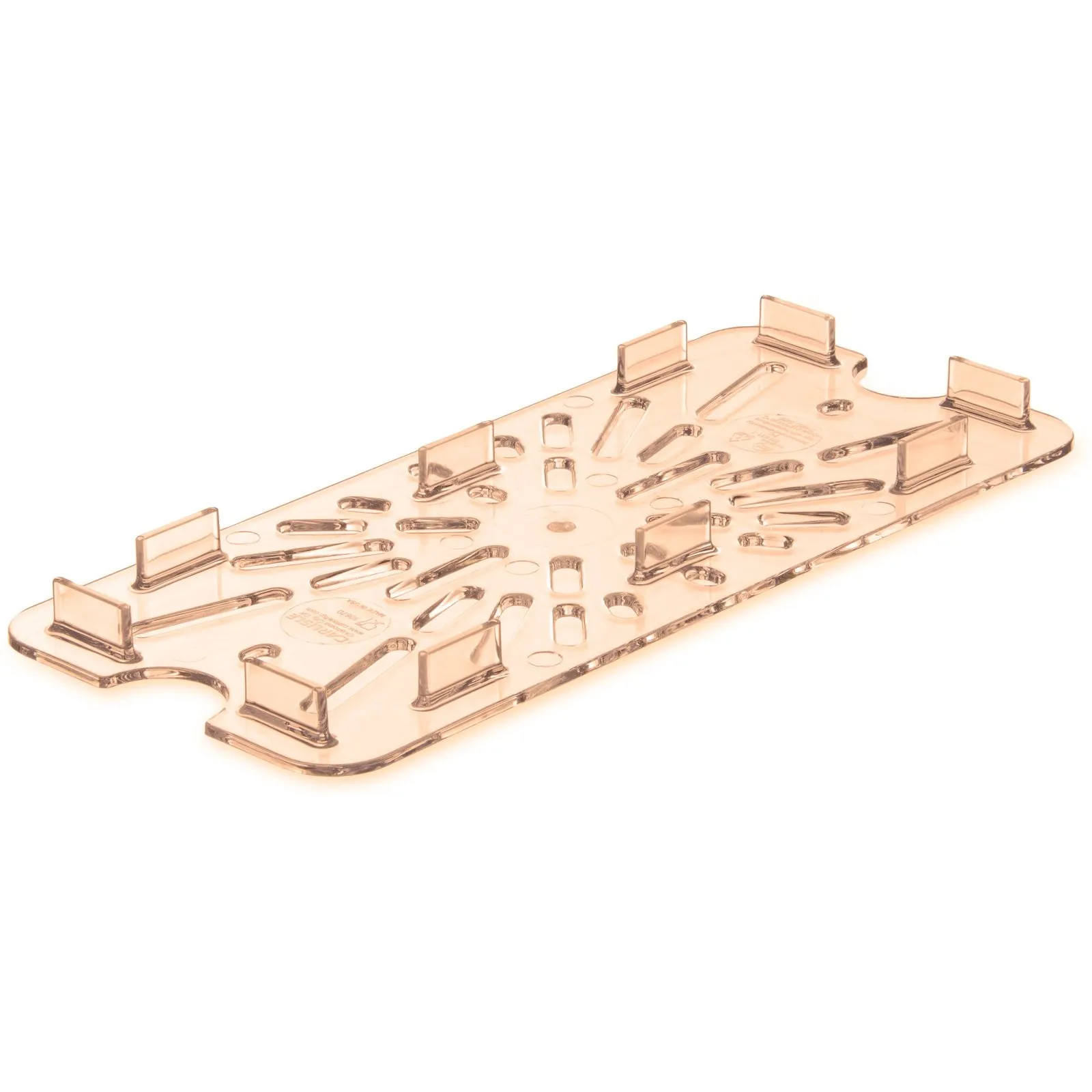 Carlisle 3087013 - StorPlus High Heat Food Pan Drain Grate 1/3 Size - Amber