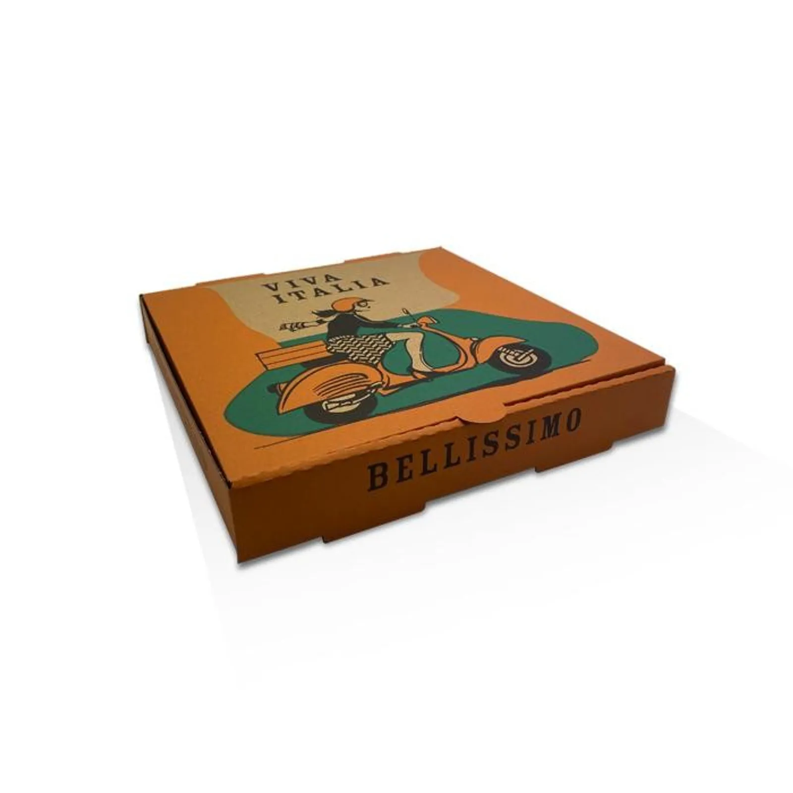 PAC Trading PBBP11 - Pizza Box Brown Printed 11 inch, 100/bundle