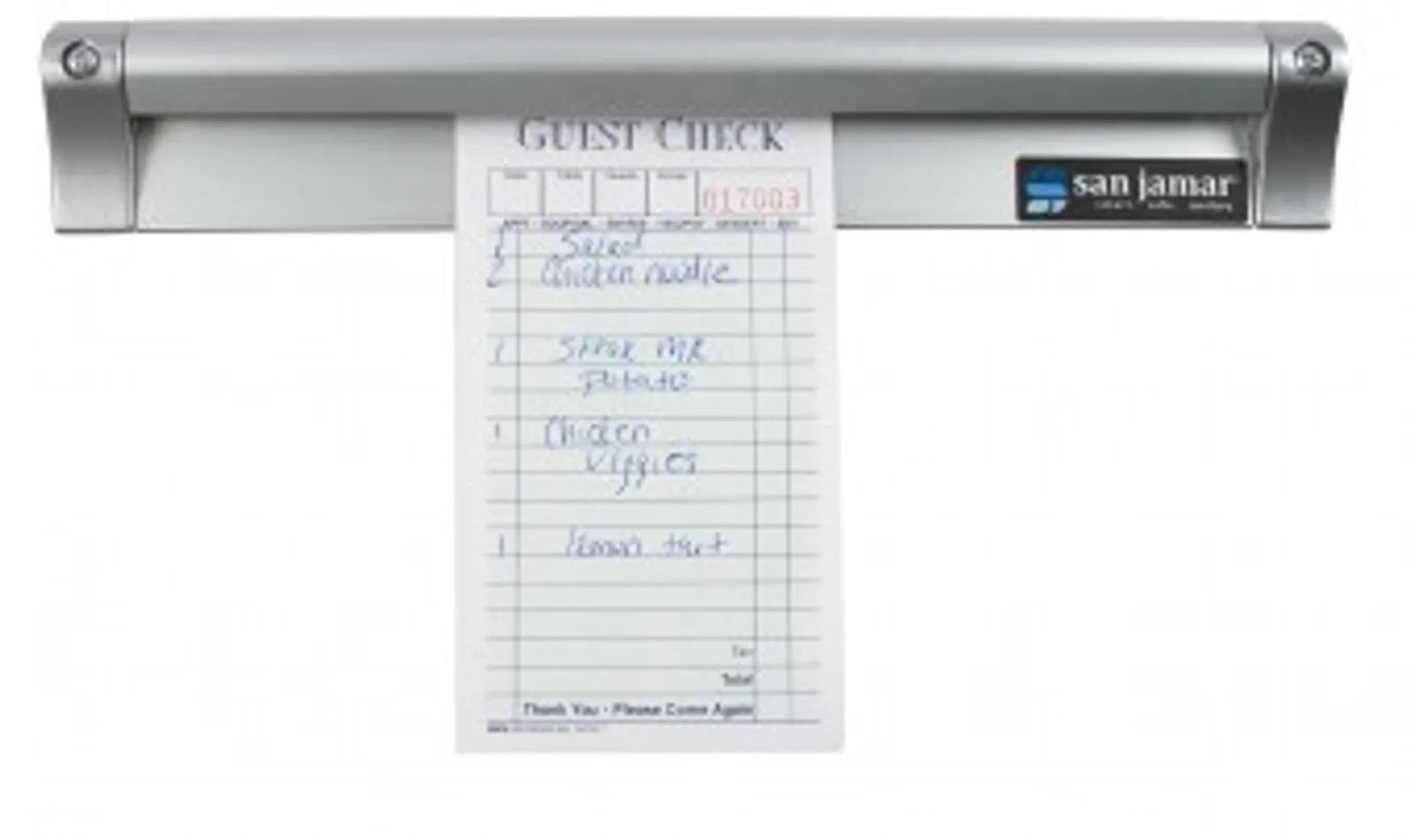 San Jamar CK6524A - Slide Check Rack – Aluminium 610mm