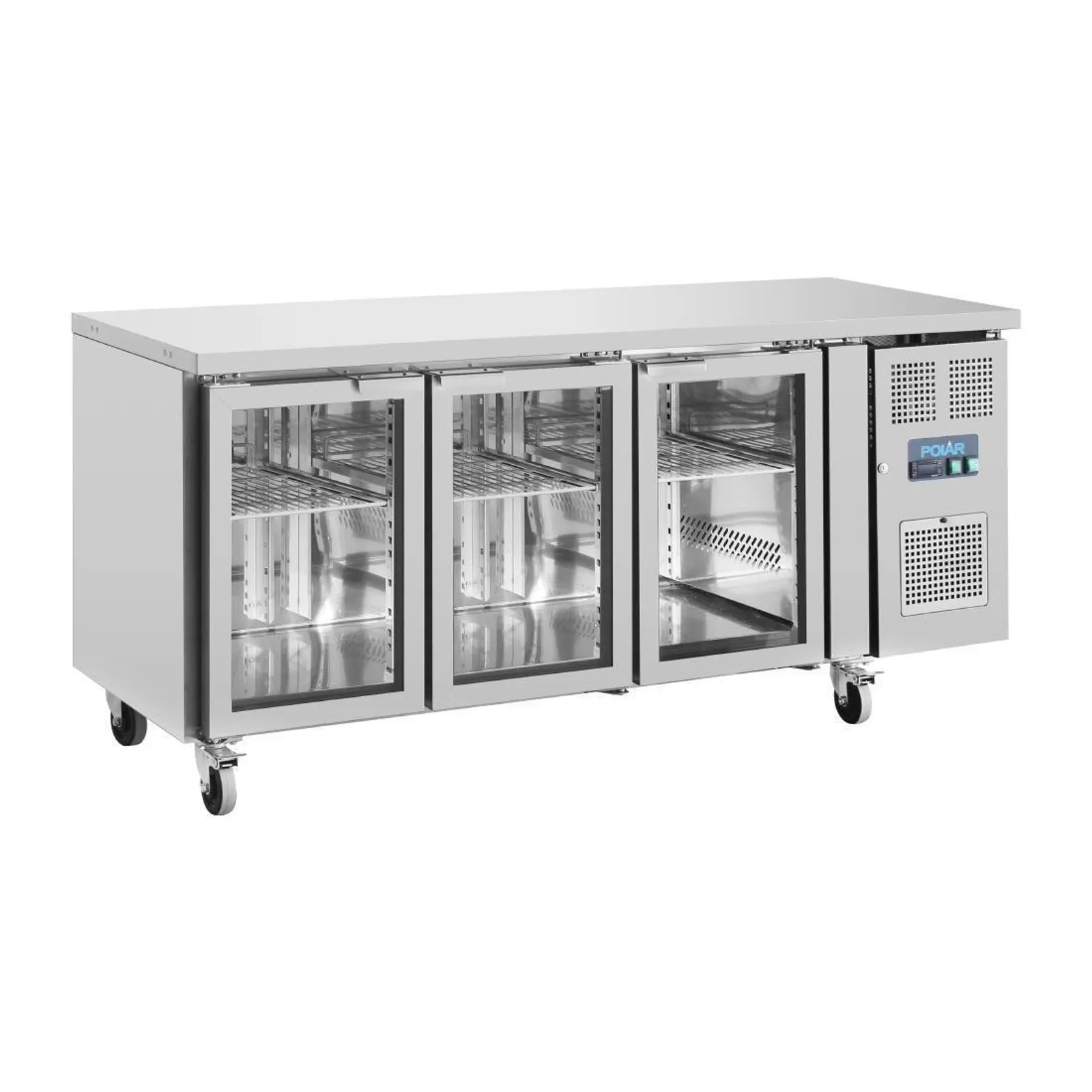 Polar UA024-A U-Series - 3 Glass Door Counter Fridge