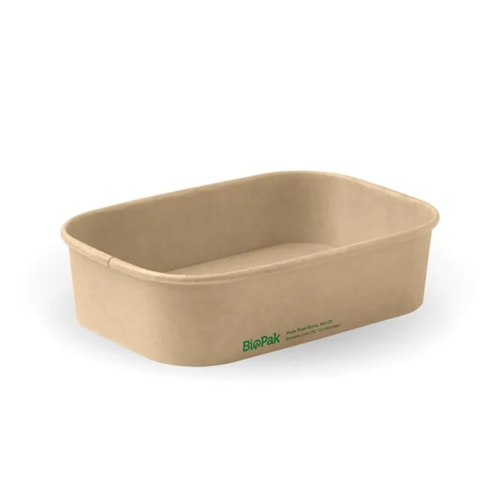 BioPak BB-LB-500-N - 500ml Kraft BioBoard Takeaway Base