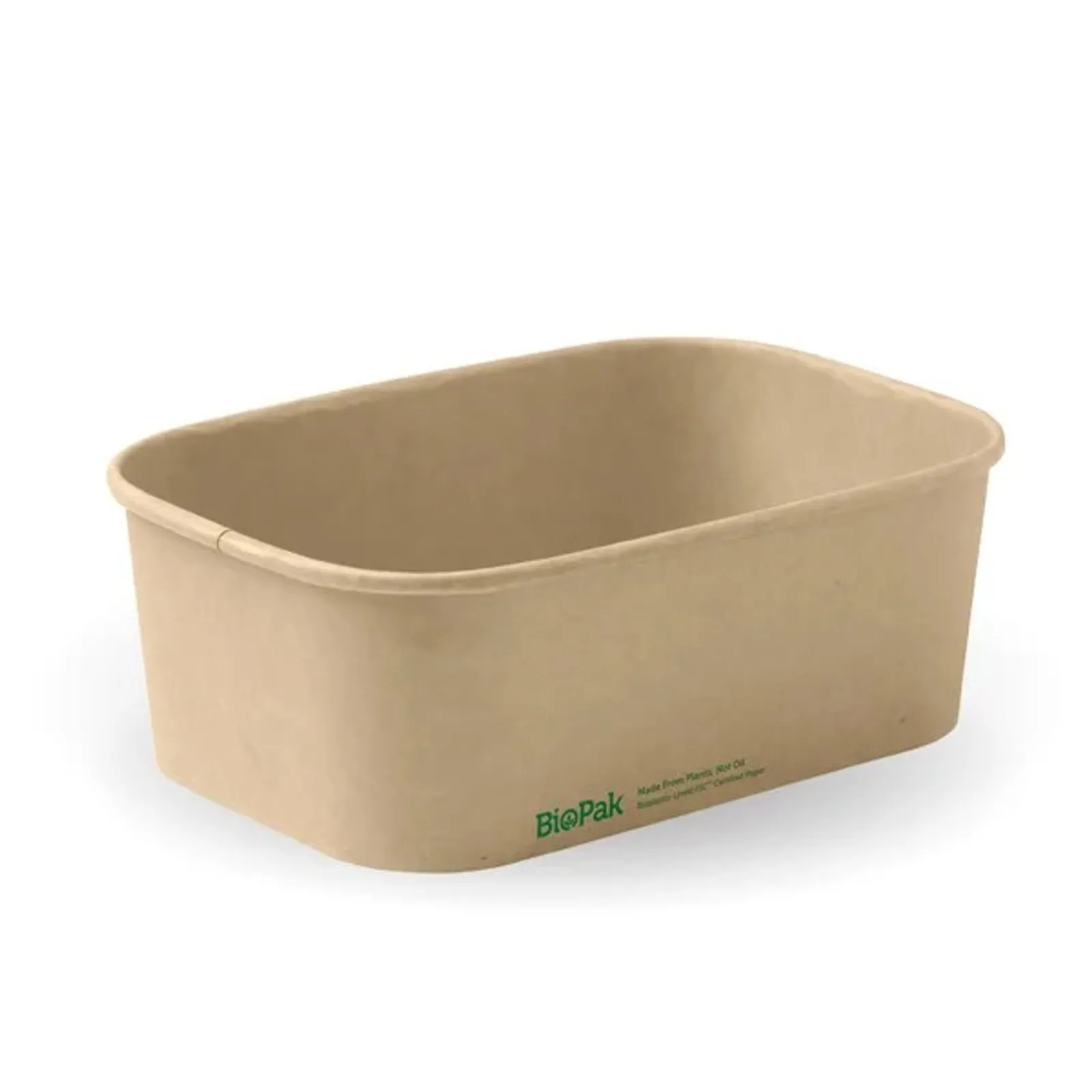 BioPak BB-LB-750-N - 750ml Kraft BioBoard Takeaway Base