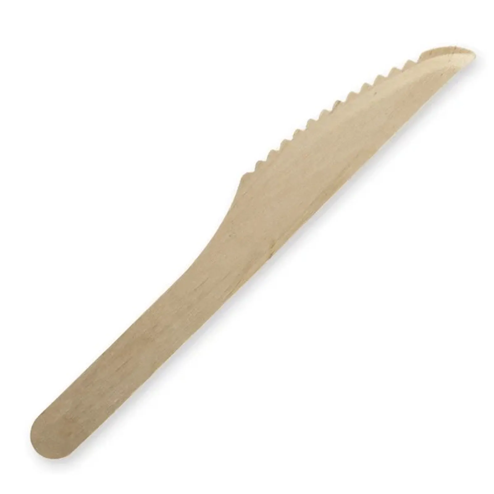 BioPak HY-16K-2000 - 16cm Unbranded Wood Knife - Bulk Pack