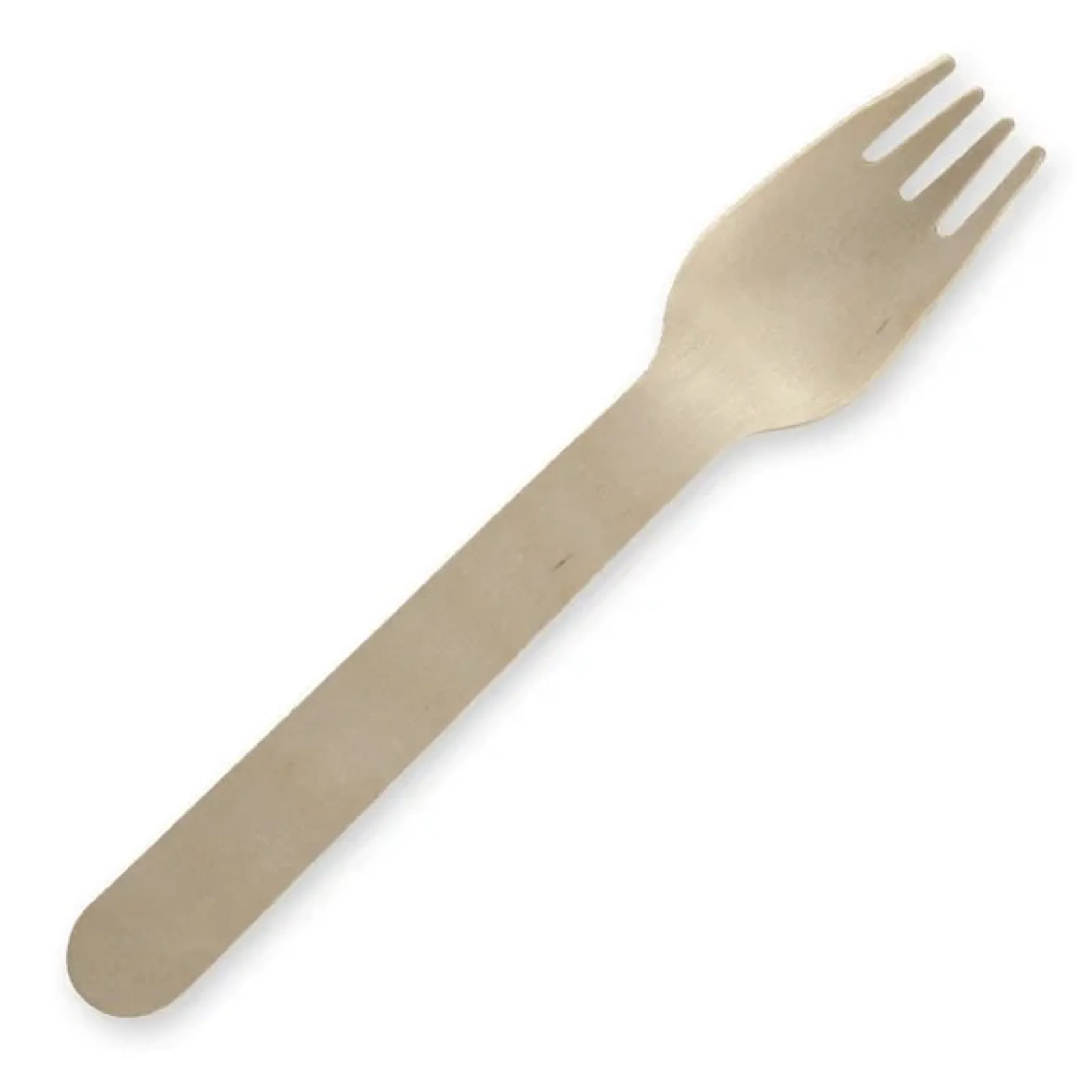 BioPak HY-16F-2000 - 16cm Unbranded Wood Fork - Bulk Pack
