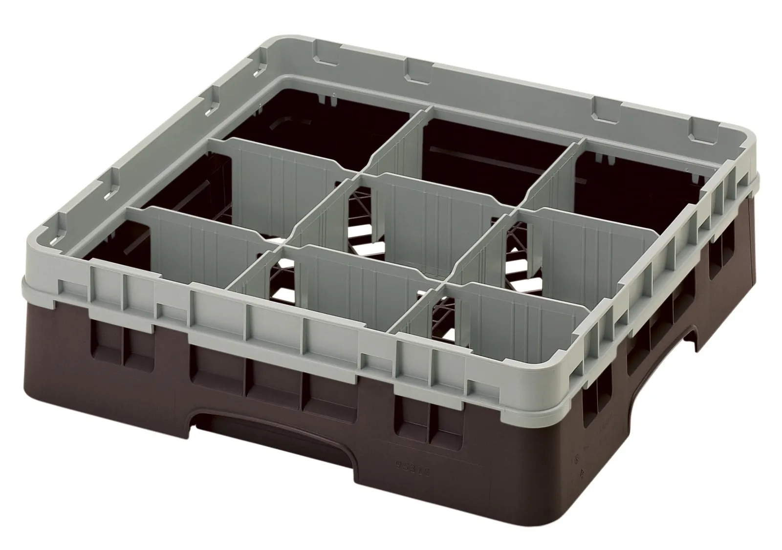 Cambro 9S318 - Glass Racks Full Size w/ 1 Extender - 9 Compartment