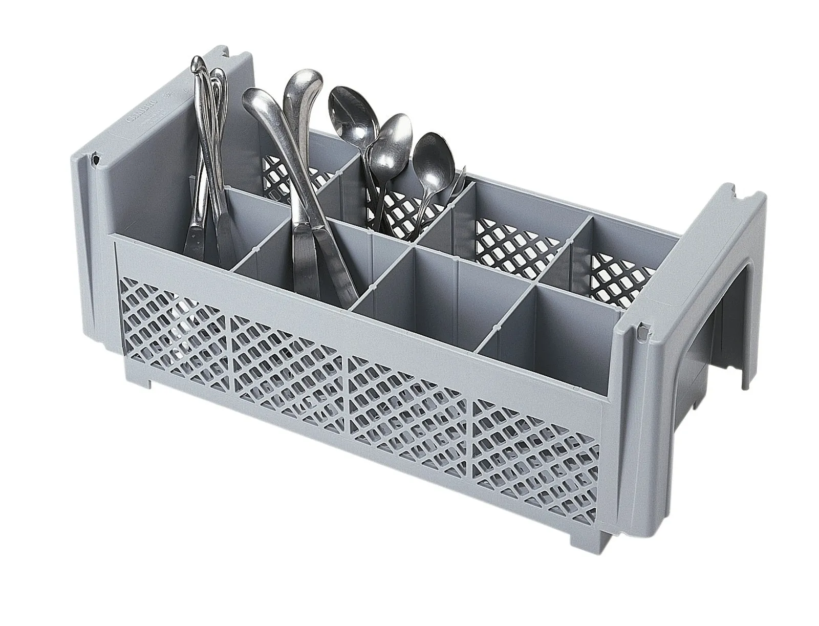 Cambro 8FBNH434 - 8-Compartment Half Flatware Basket - No Handles