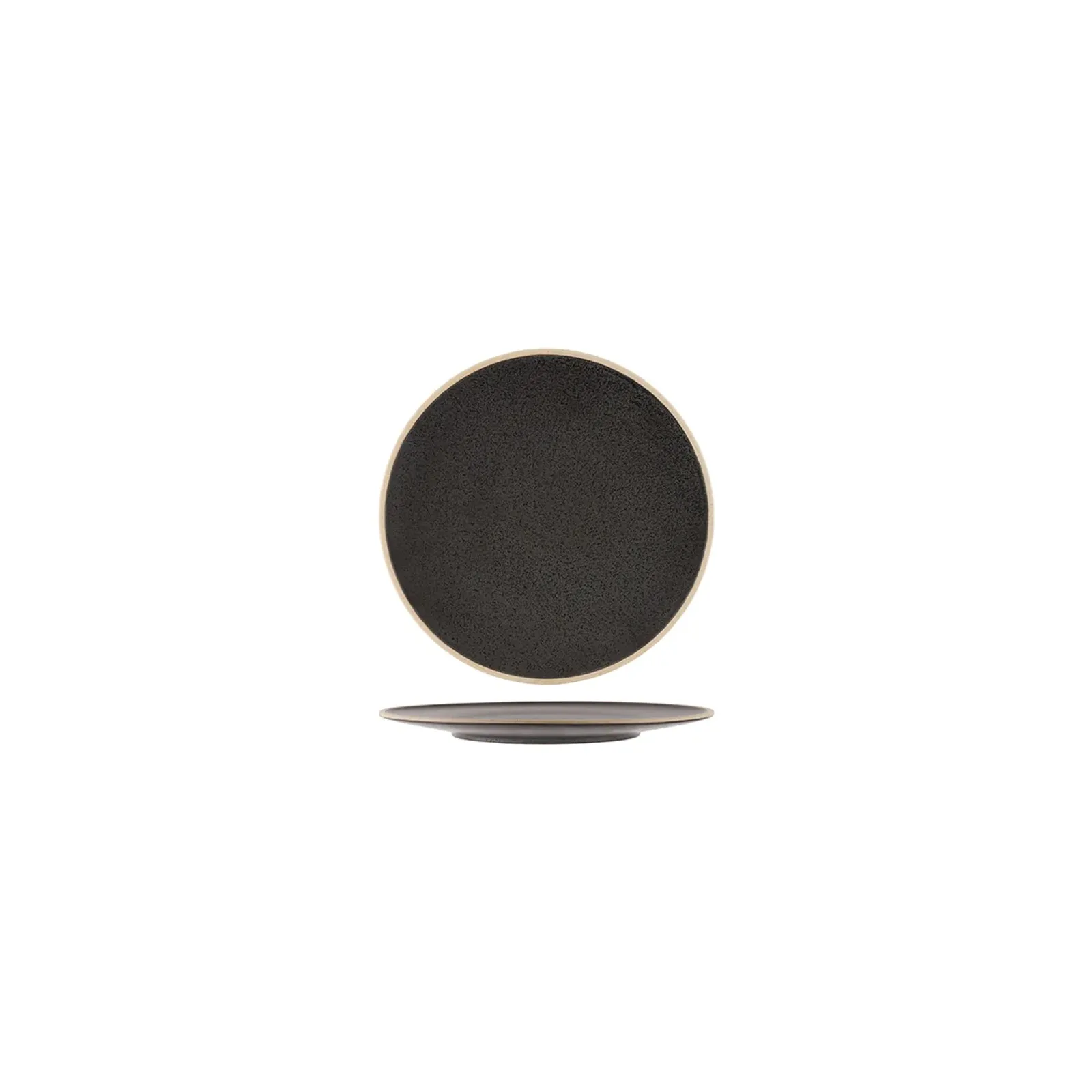 Tablekraft 908736 - Soho Speckle Black Round Plate 160mm