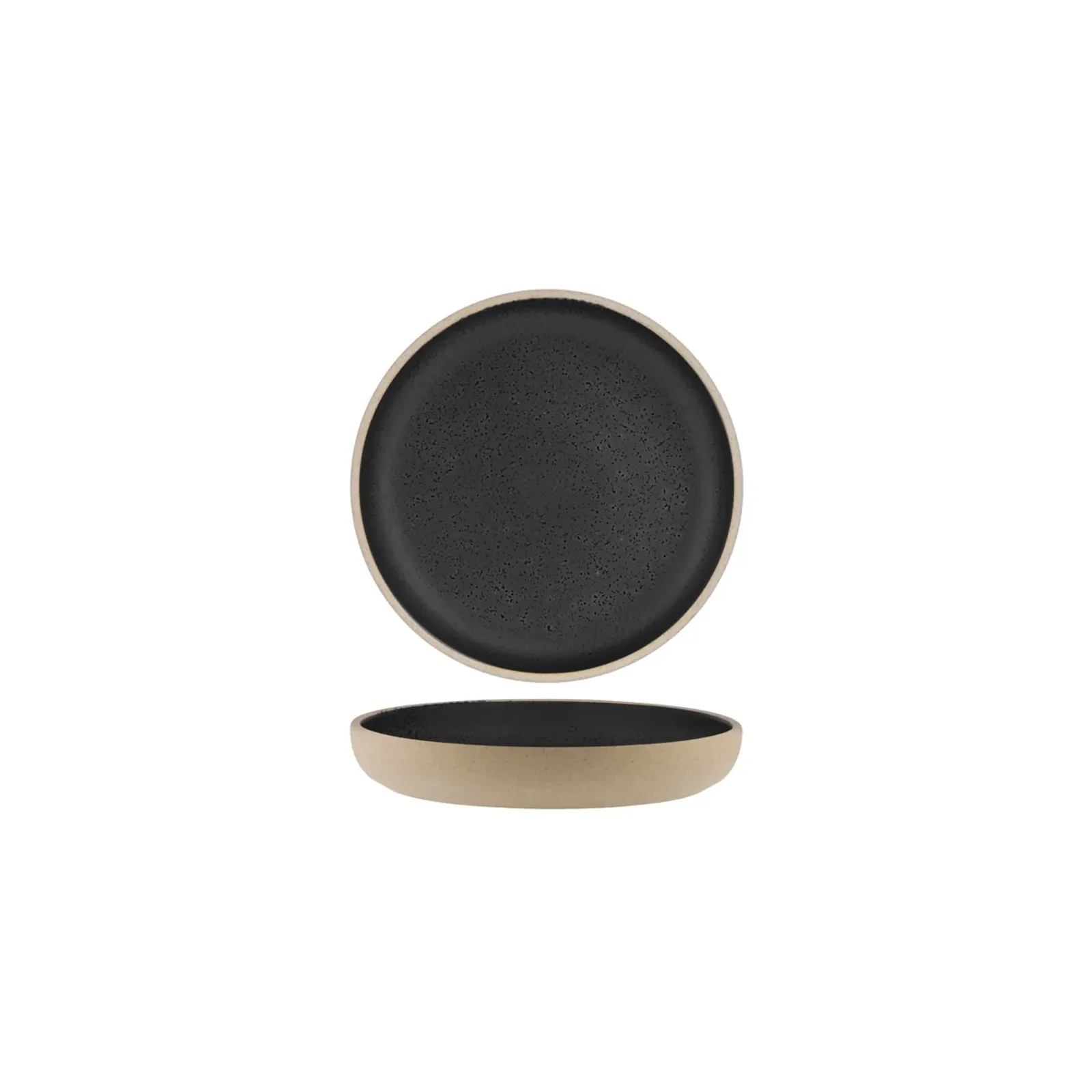 Tablekraft 908735 - Soho Speckle Black Round Deep Coupe Plate 175mm