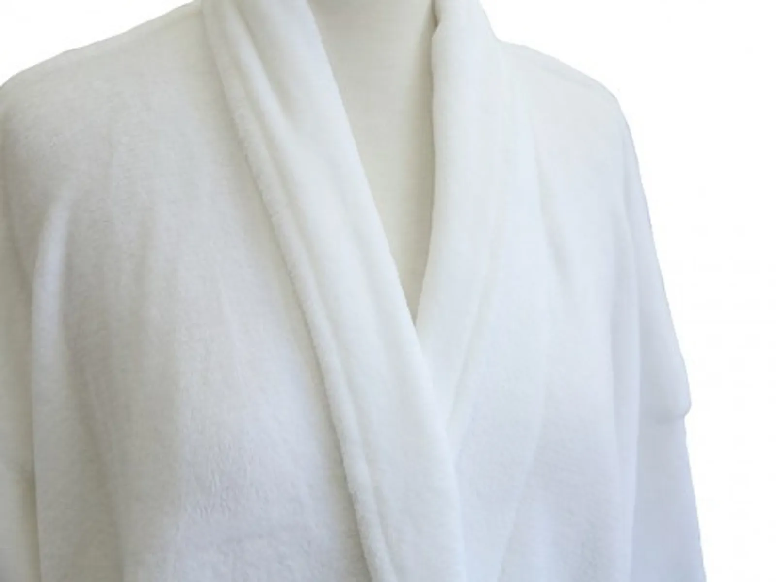 Alliance 18853 - Bathrobe Coral Fleece White One Size Fits Most