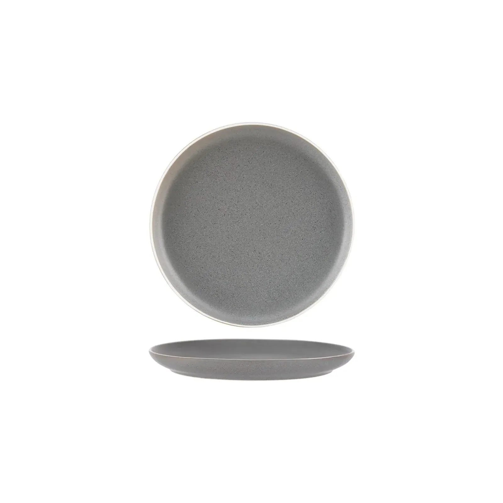 Tablekraft 908008 - Urban Grey Round Coupe Plate 203mm
