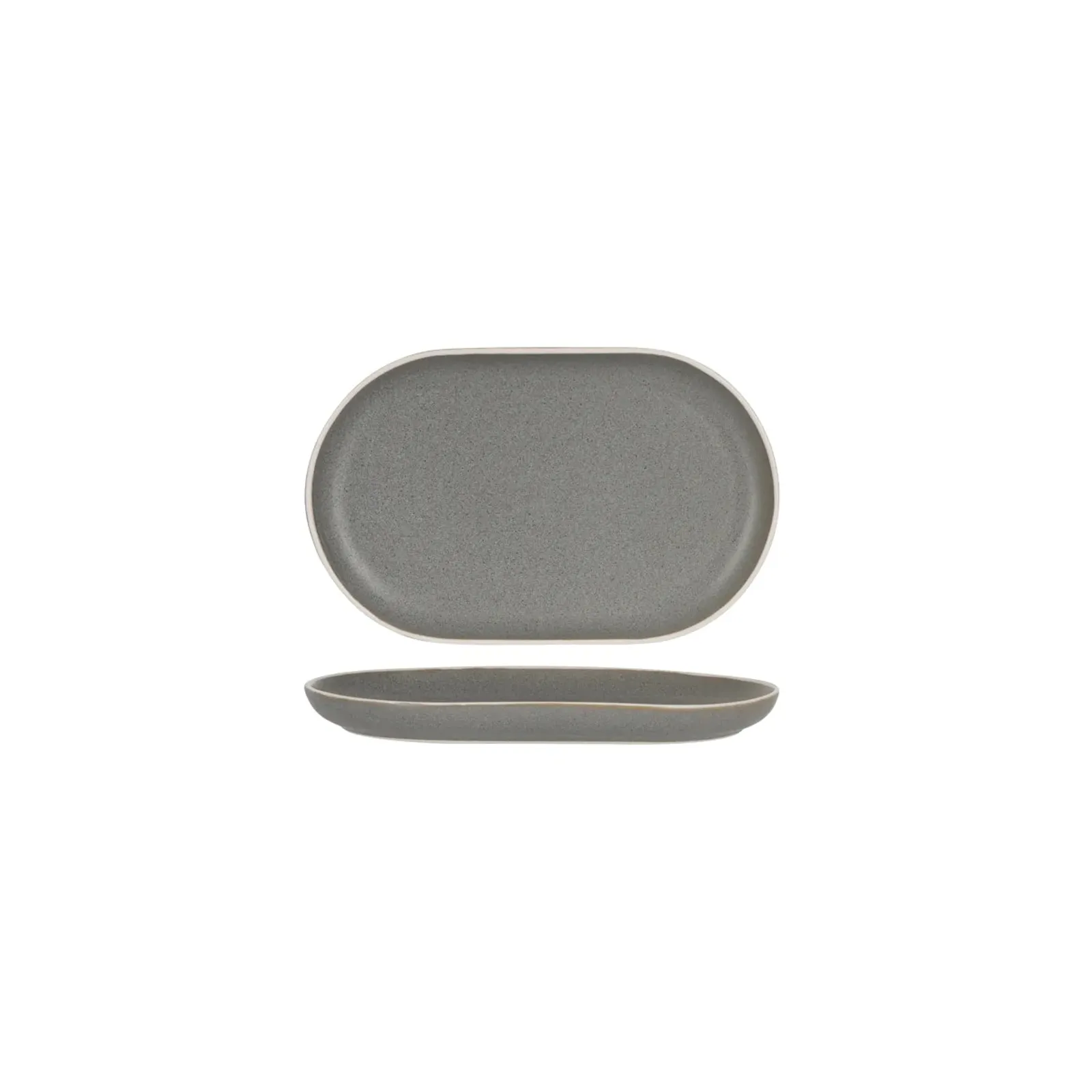 Tablekraft 908020 - Urban Grey Oval Plate 250x160mm