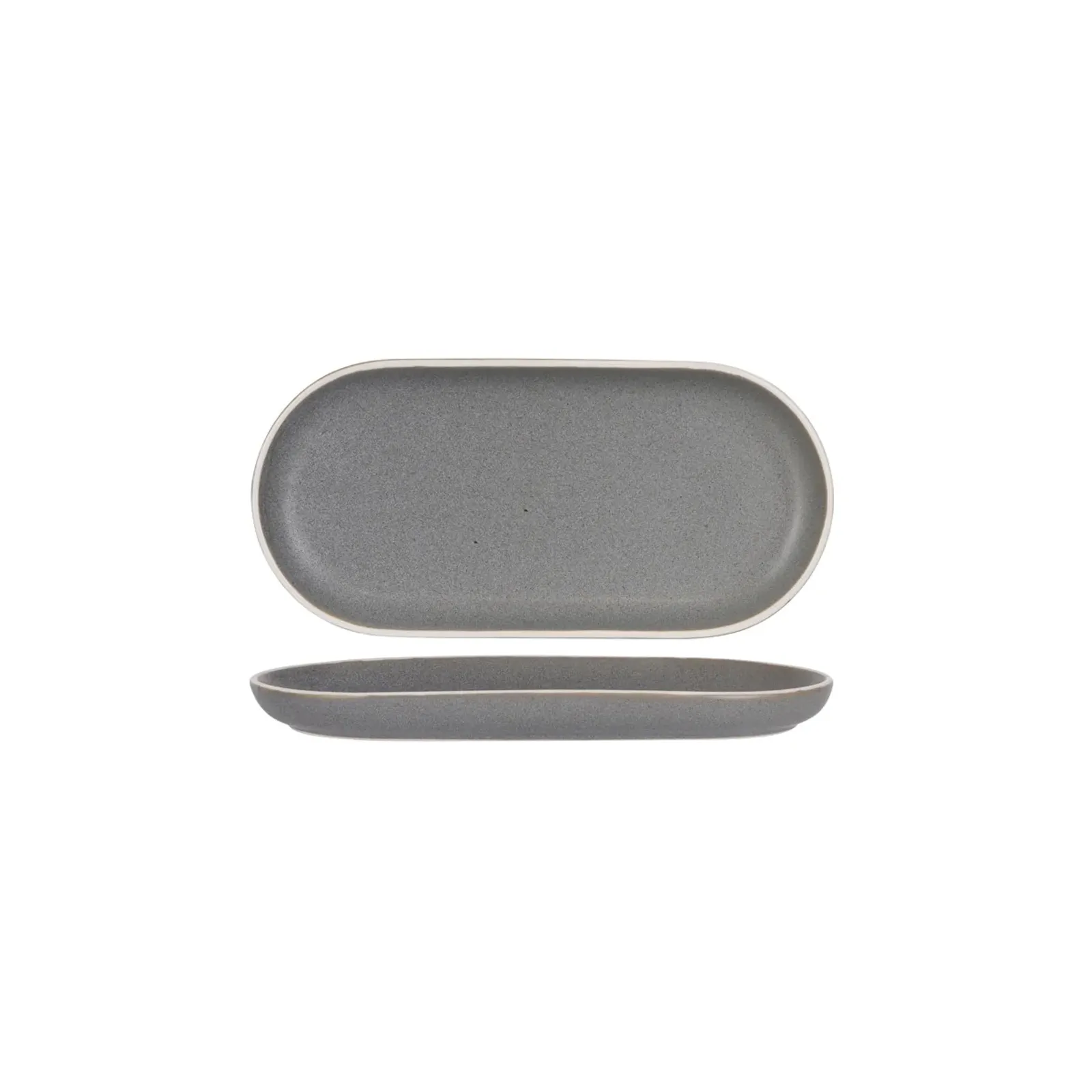 Tablekraft 908022 - Urban Grey Oval Plate 295x140mm