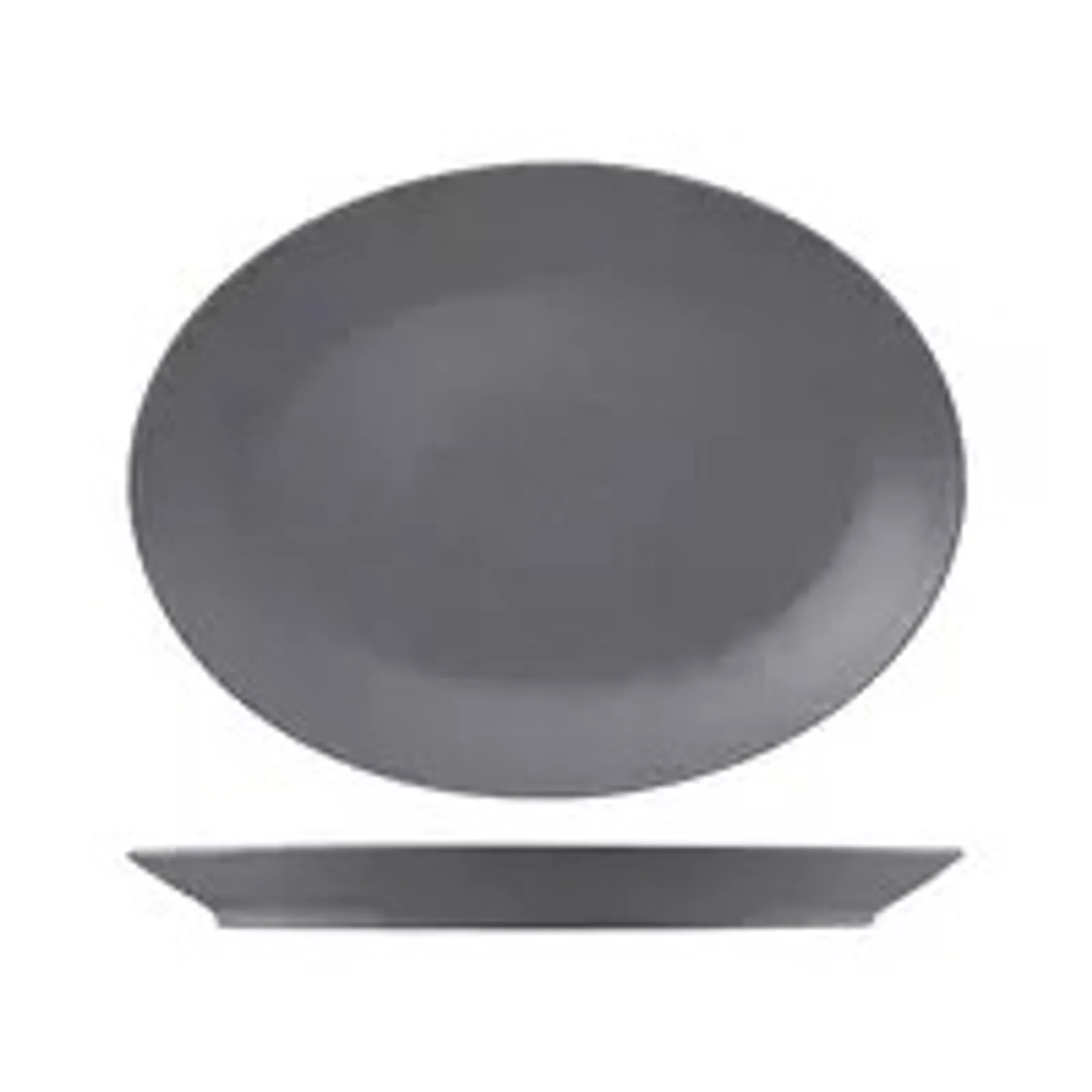 Rak Porcelain RNF4360-GY - Neofusion Stone Oval Coupe Platter 270mm