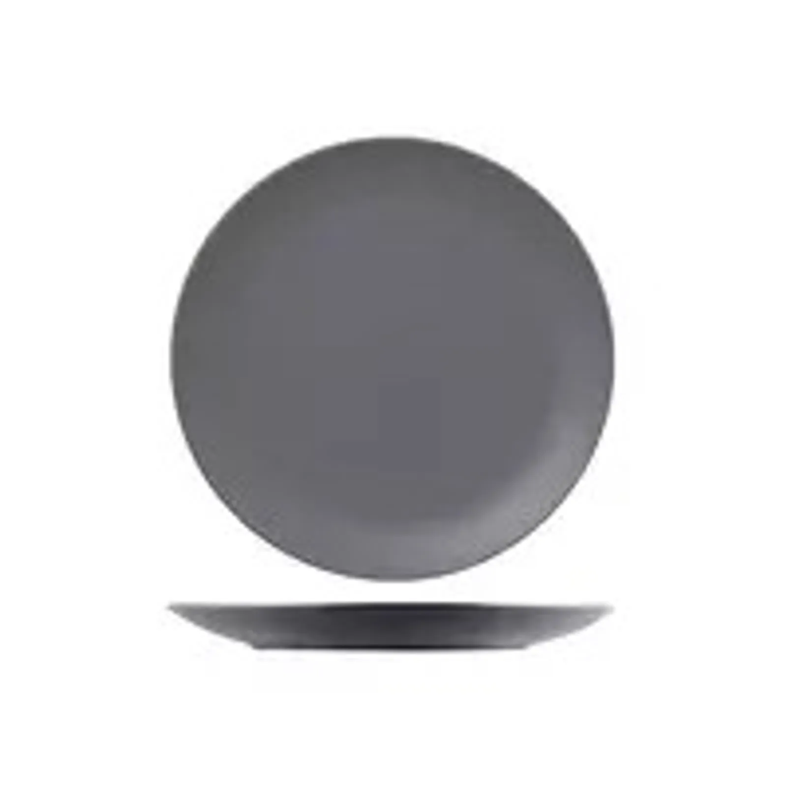 Rak Porcelain RNF3310-GY - Neofusion Stone Round Coupe Plate 310mm