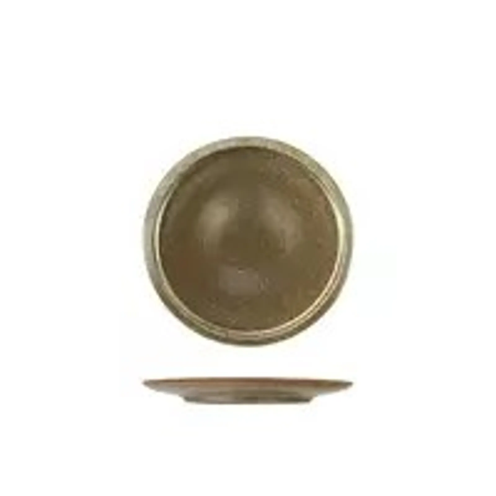 Rak Porcelain R50-2021-RU - Rakstone Ease Rust Flat Coupe Plate 210mm