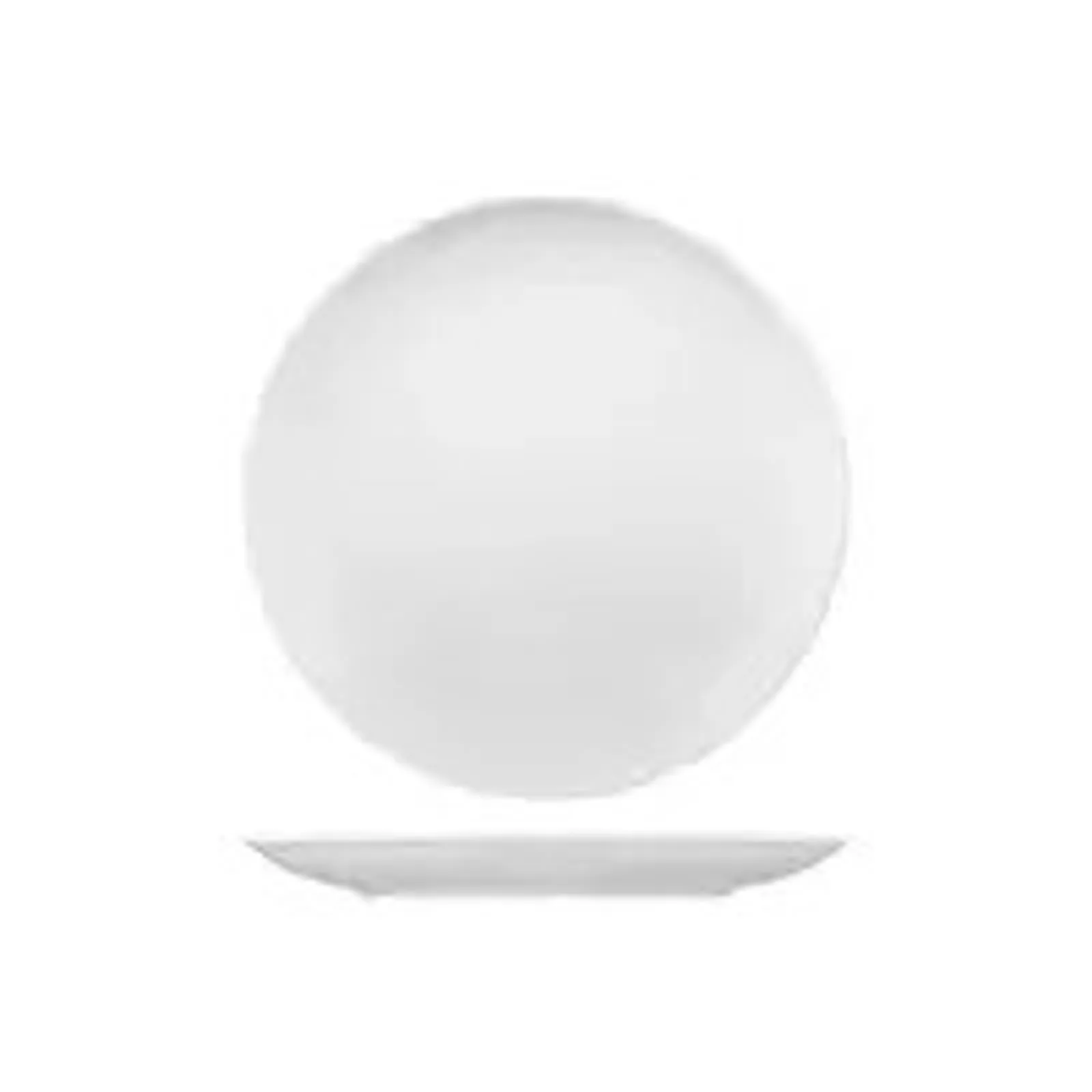Rak Porcelain RV3240-W - Vintage White Round Coupe Plate 240mm