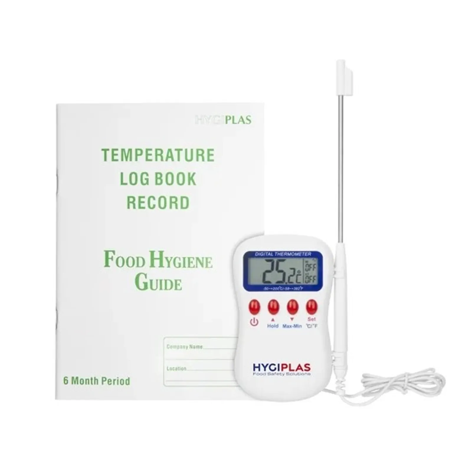 Hygiplas S595 - Multistem Thermometer and Temperature Log Book