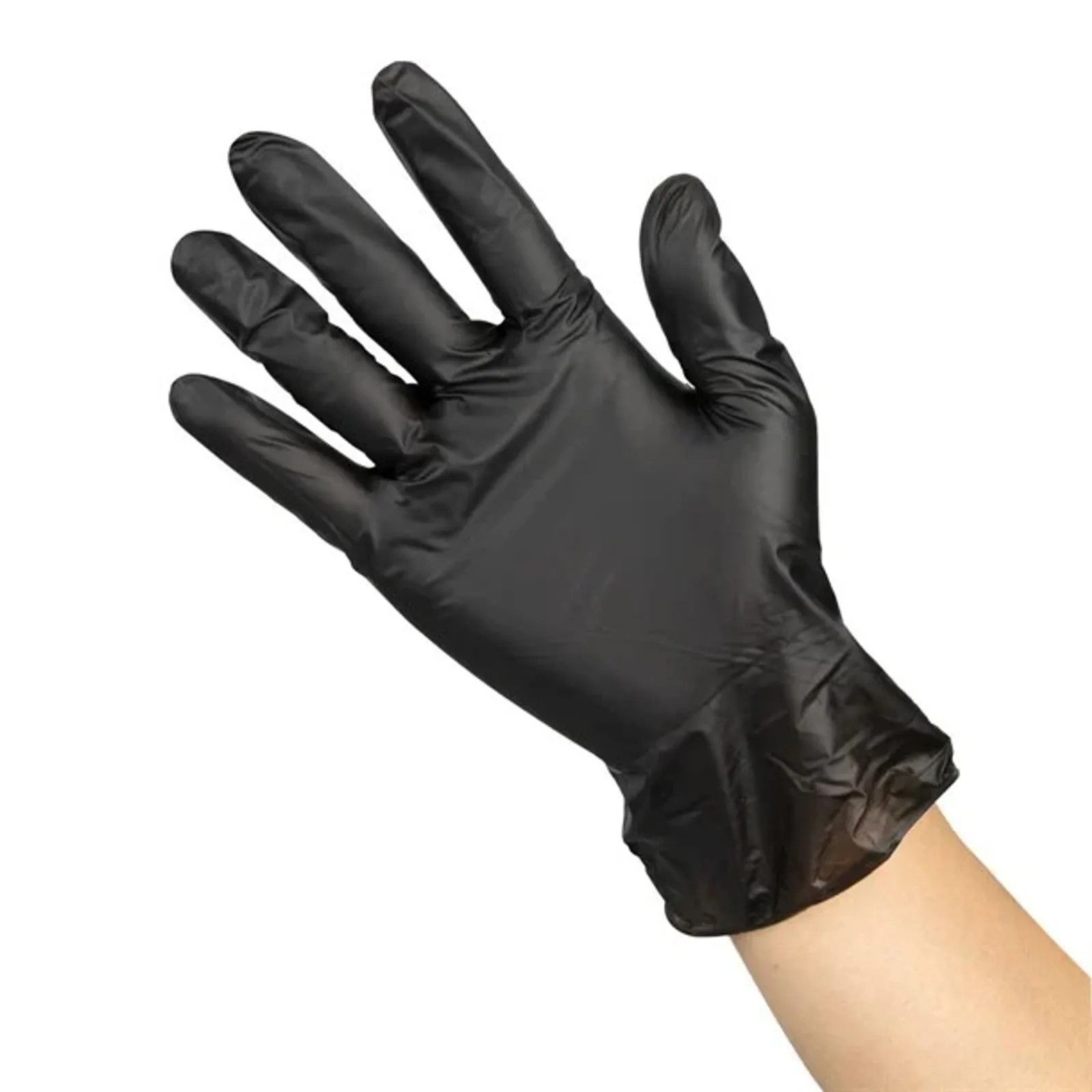 Hygiplas FJ748-XL - Vinyl Black Powder Free Glove XL - Pack 100