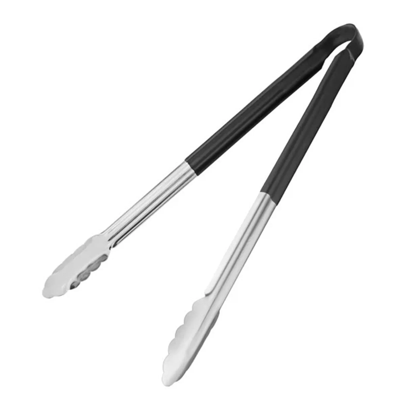 Hygiplas HC848 - Colour Coded Black Serving Tongs 405mm